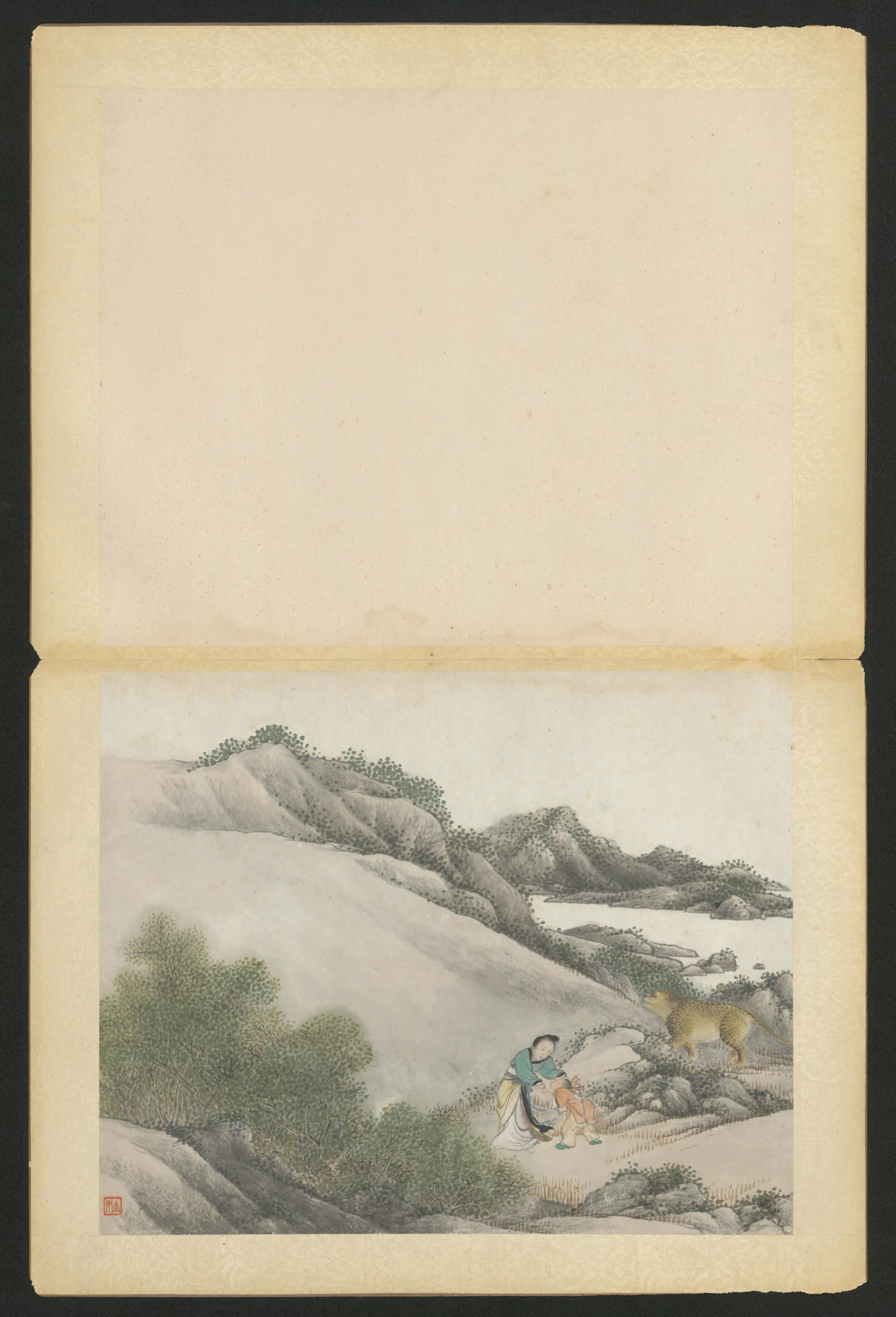 清代【任预】《十二生肖图册-虎》