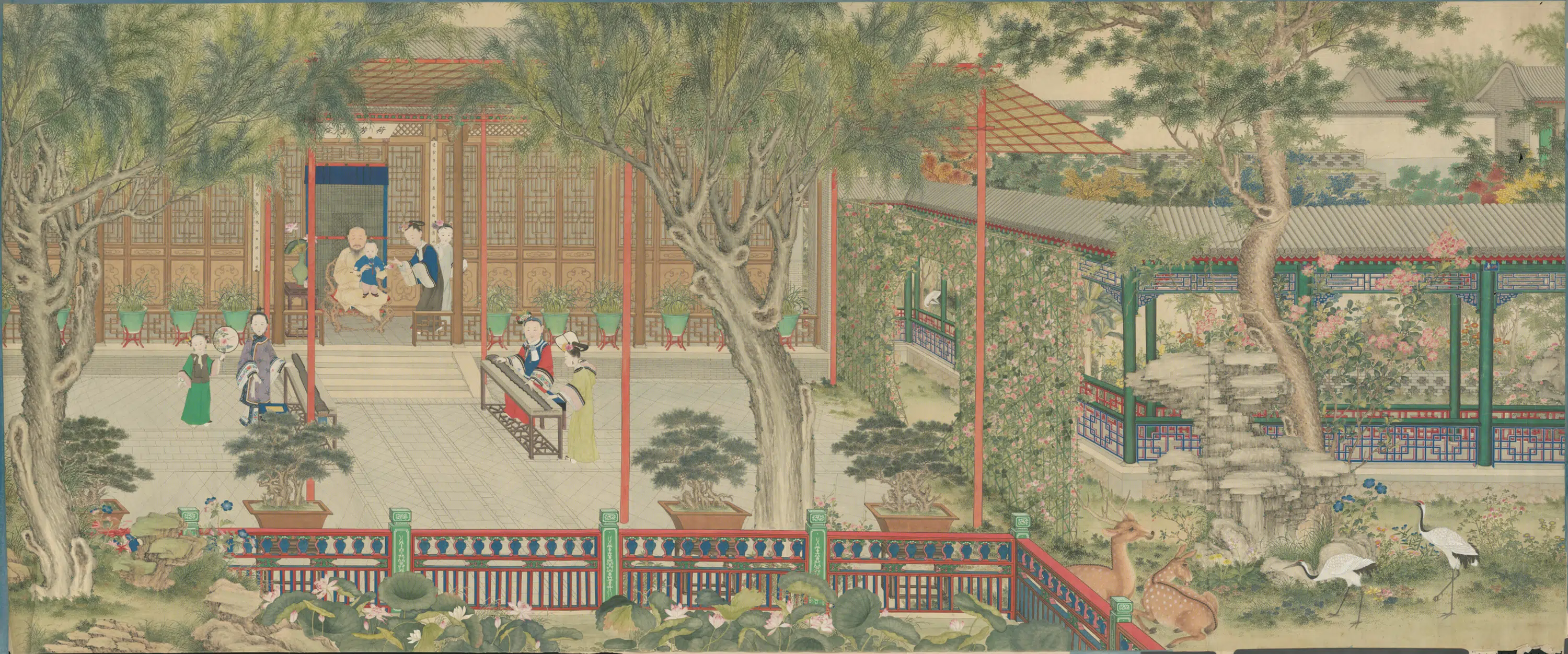 清代【清人】《画麟庆行乐图轴》 第1张