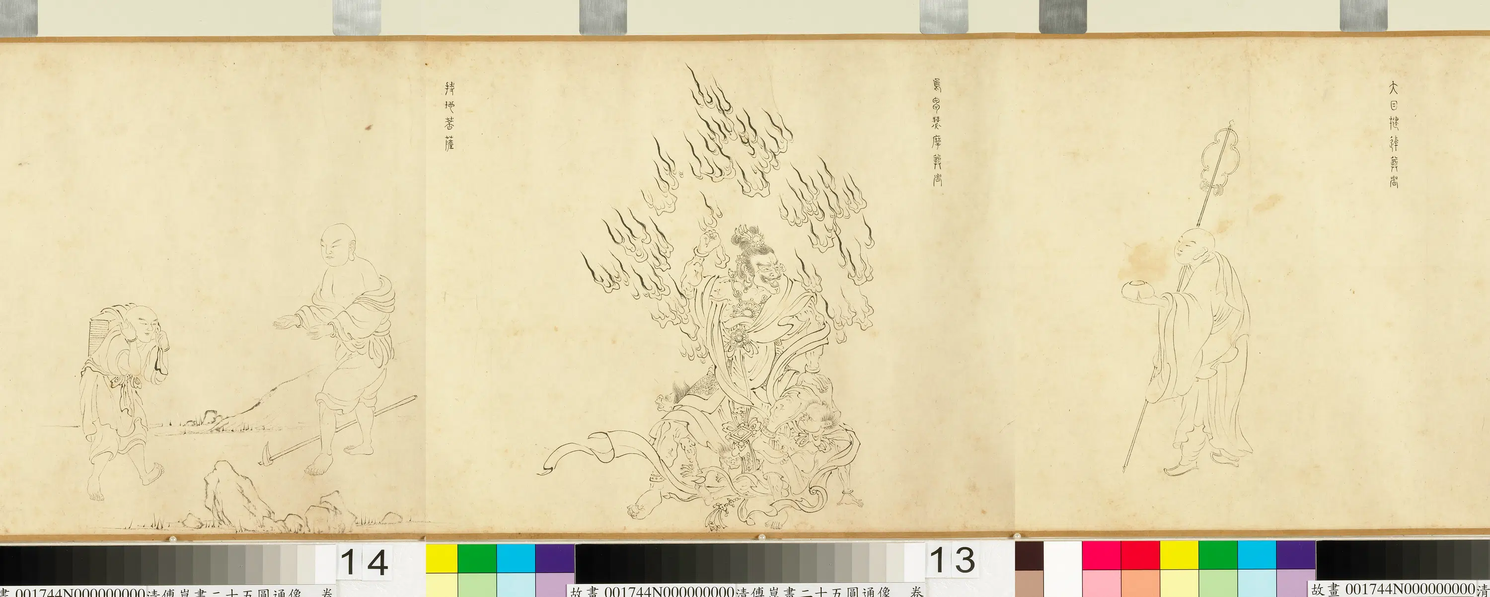 明朝【傅昆】《画二十五圆通像卷》 第12张