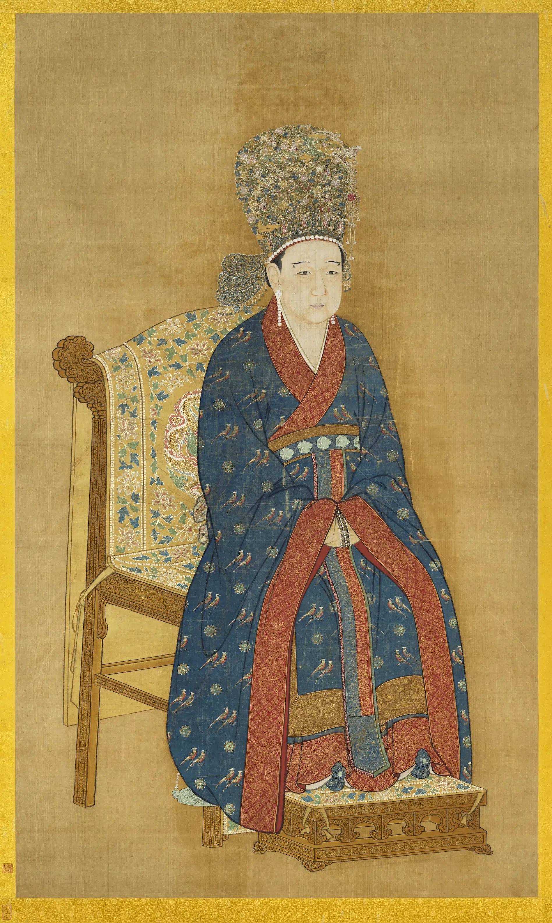 宋代《宋宁宗后坐像图轴》