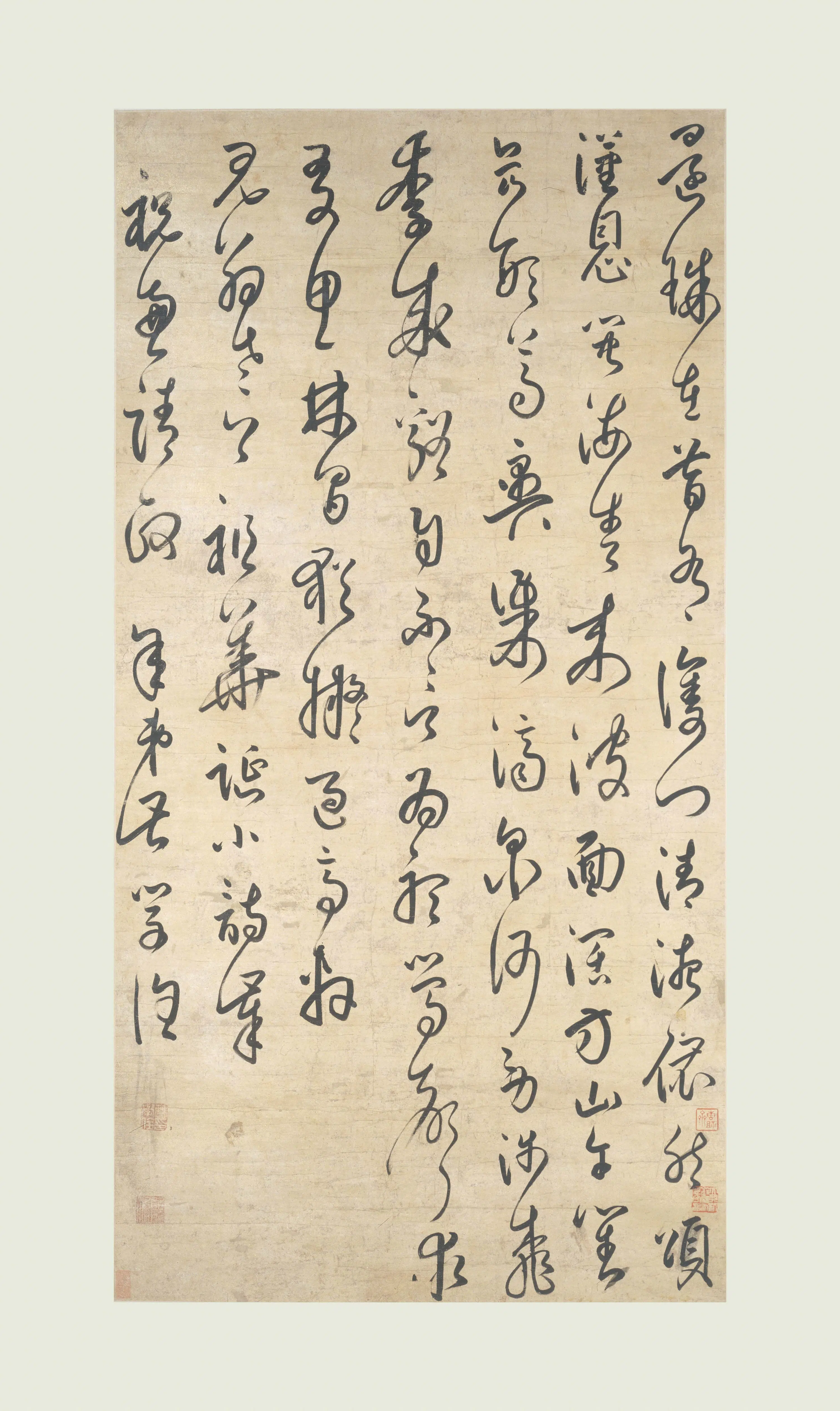明朝【曹学佺（曹学铨）】《草书寿见翁诗轴》