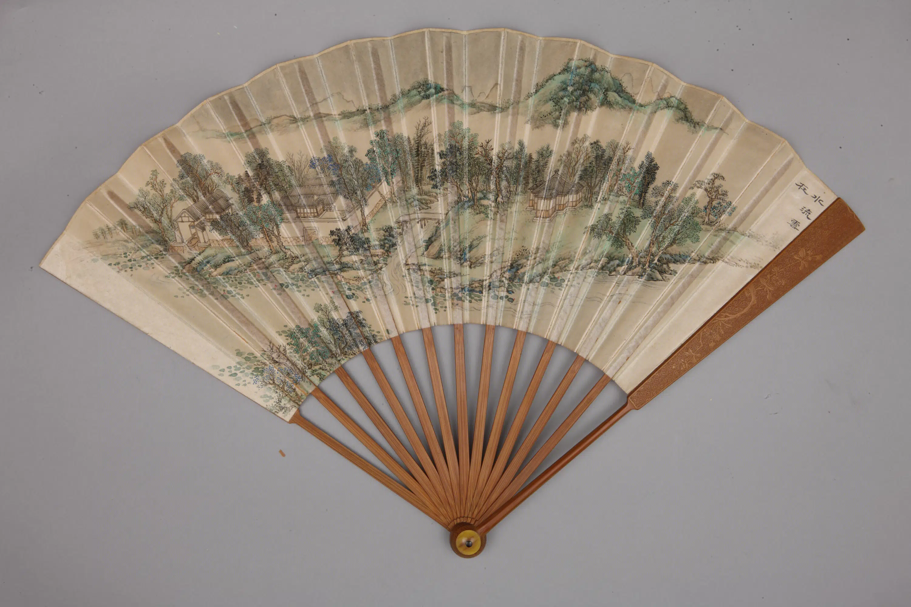 清代【王际华】《清人画避暑山庄三十六景图王际华书诗成扇-28幅》 第28张