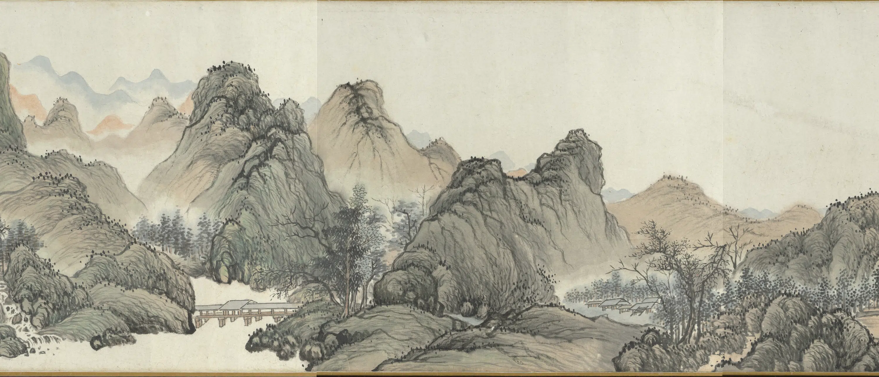 明朝【周用】《溪山烟霭卷》 第3张 明朝【周用】《溪山烟霭卷》 第3张