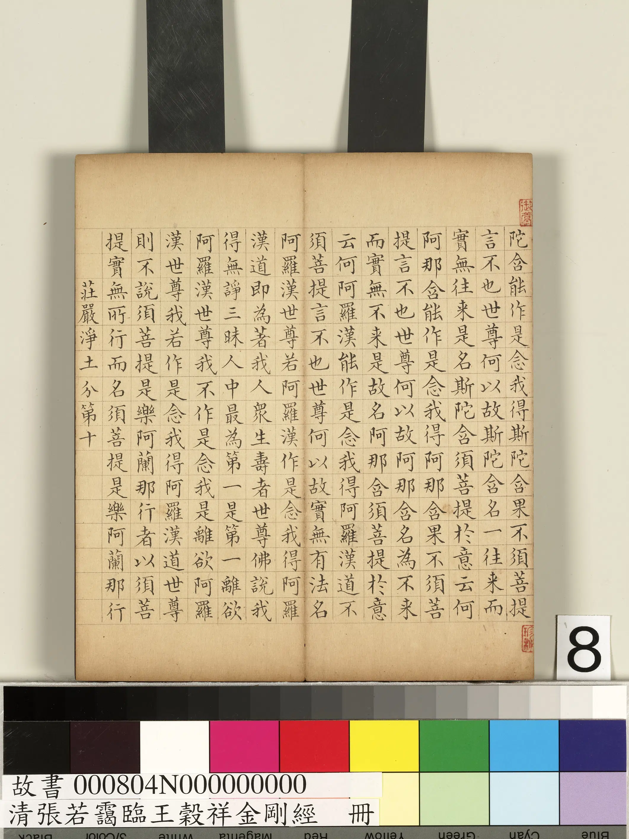 清代【张若霭】《临王谷祥金刚经册》 第25张 清代【张若霭】《临王谷祥金刚经册》 第25张