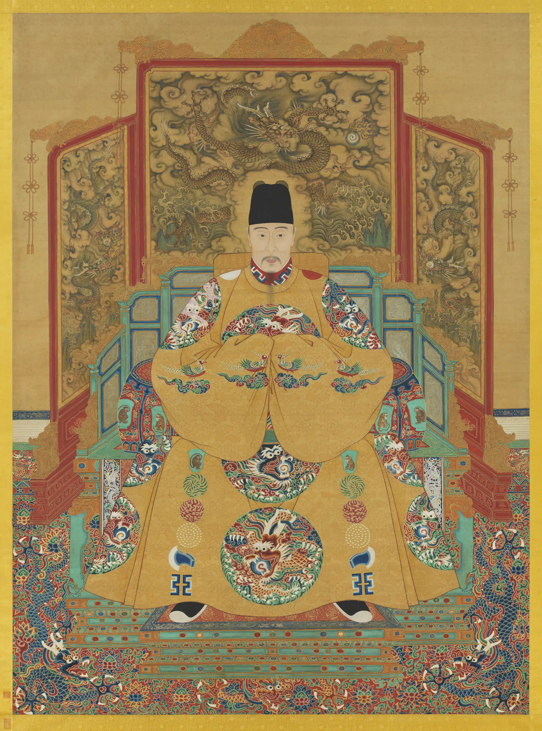 明朝《明世宗坐像图轴》