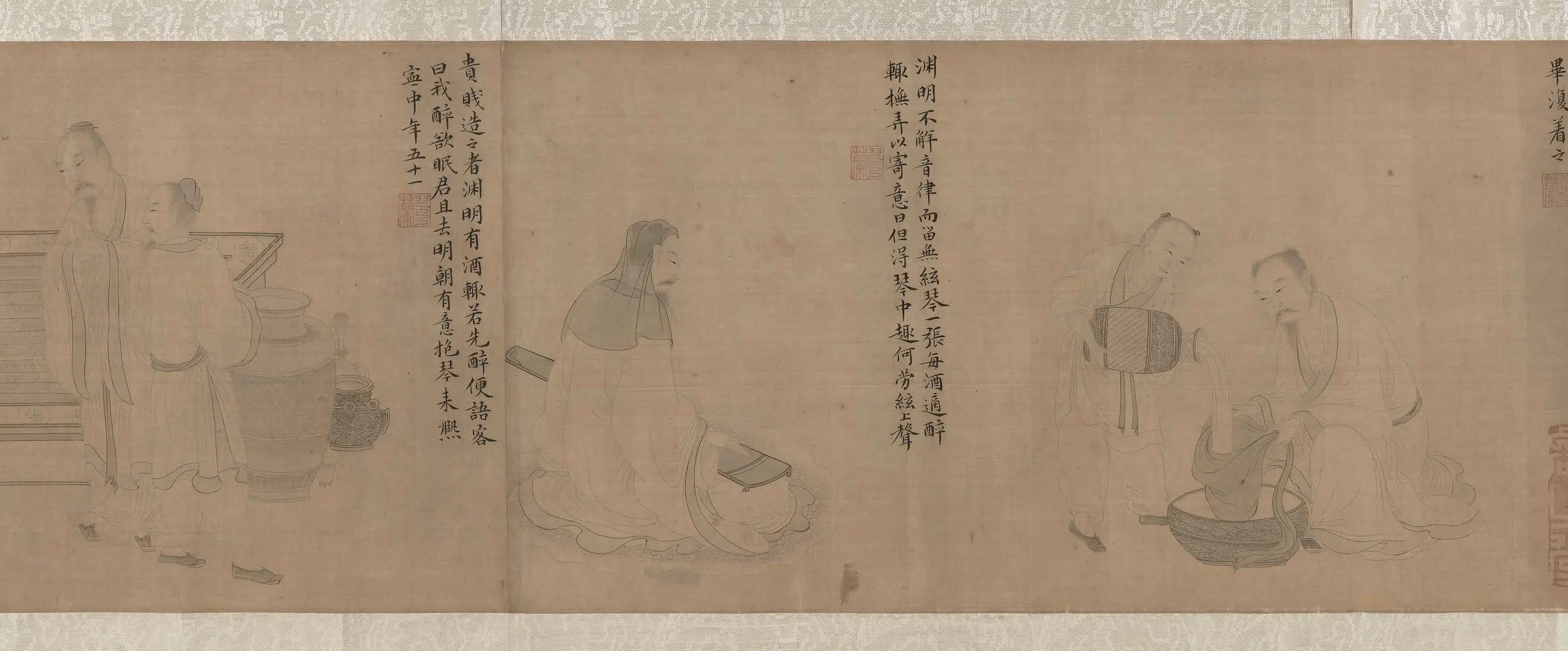 明朝【李翠兰】《渊明轶事图卷》 第6张