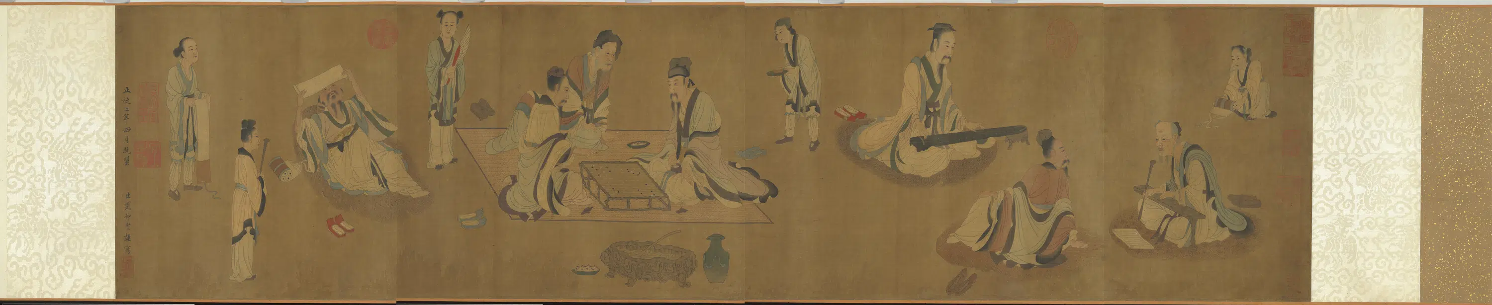 明朝【刘仲贤】《七贤图卷》