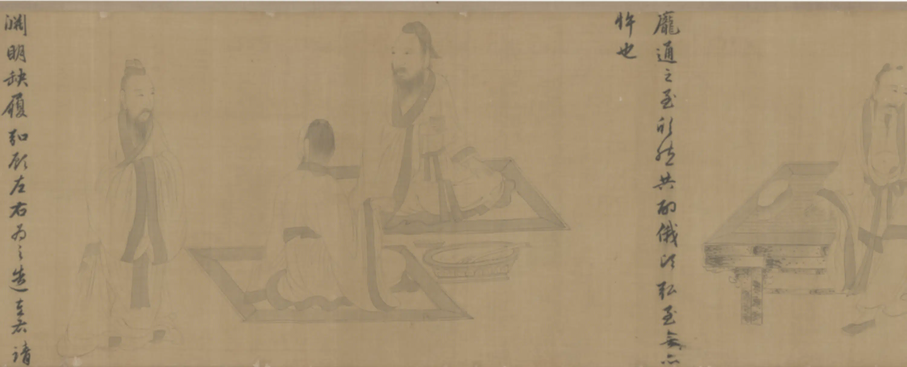 元朝【赵孟頫】《画陶渊明轶事图卷》 第5张