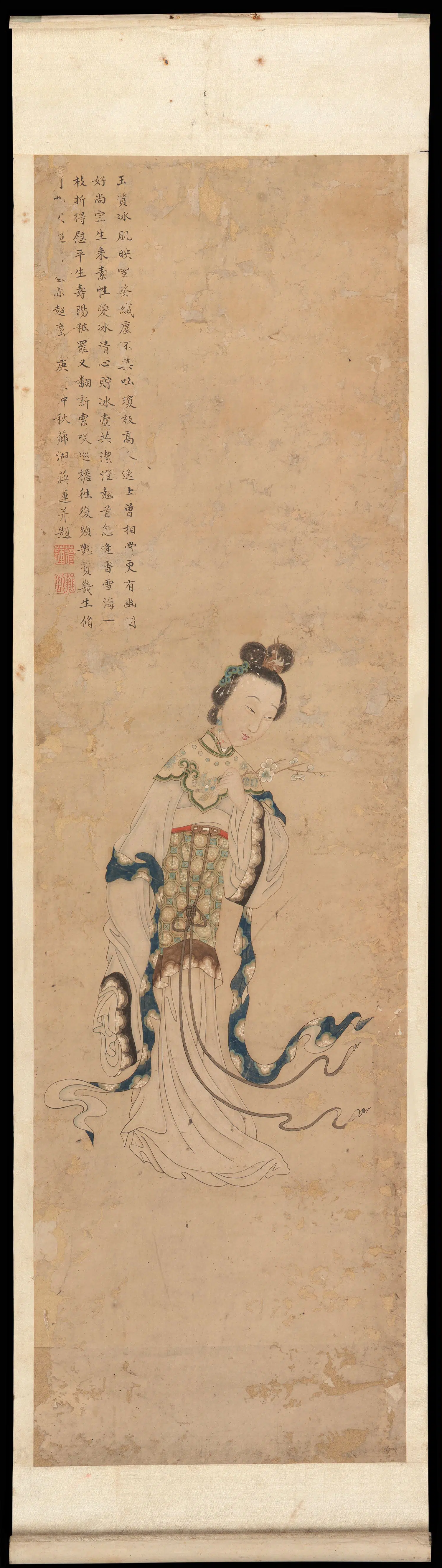 清朝【蒋莲】《仕女四屏图》 第4张 清朝【蒋莲】《仕女四屏图》 第4张