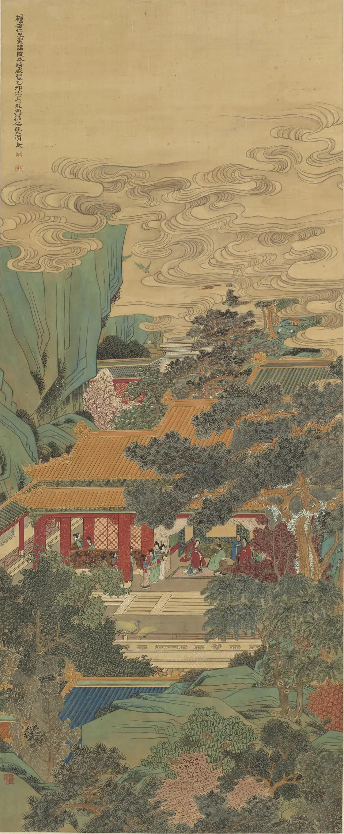 清代【任熊】《临院本山水图轴》