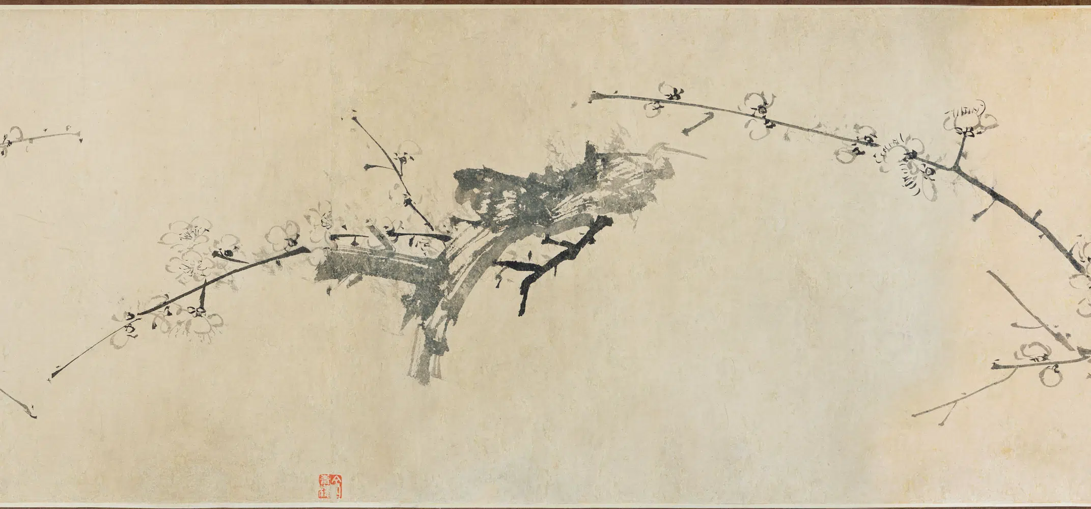 明朝【陈继儒】《梅竹水仙图卷》 第4张