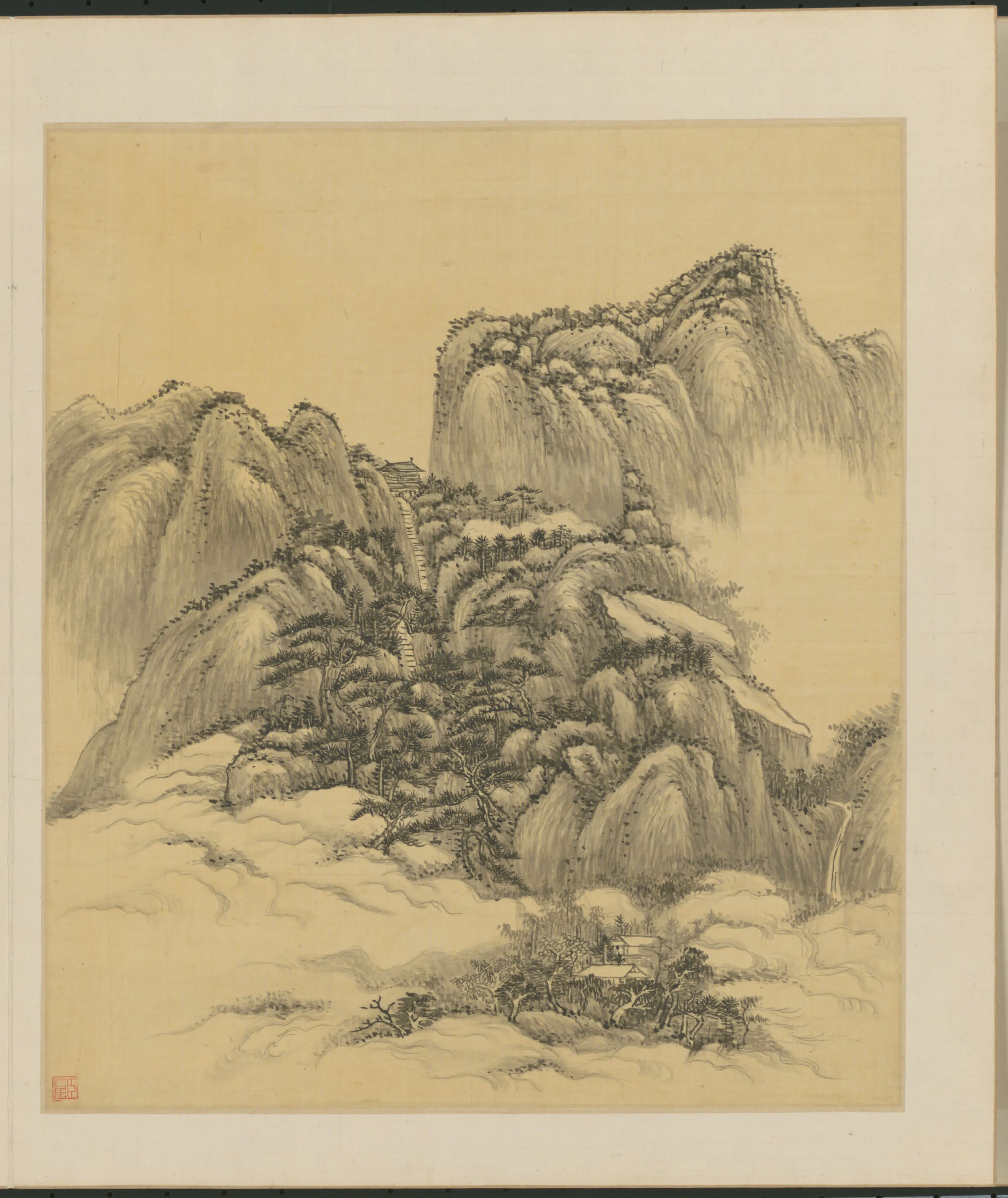 清代【王原祁】《山水册(12开)》 第12张 清代【王原祁】《山水册(12开)》 第12张