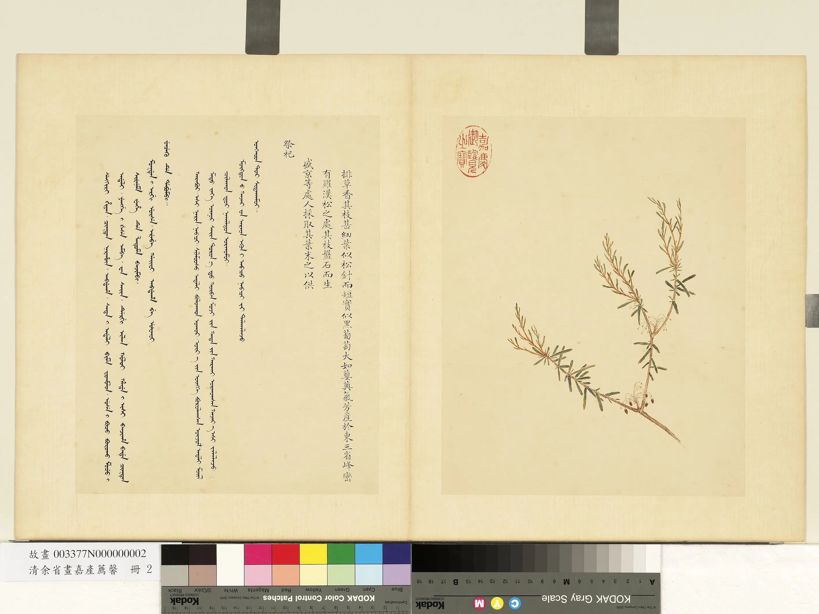 清代【余省】《画嘉产荐馨册》