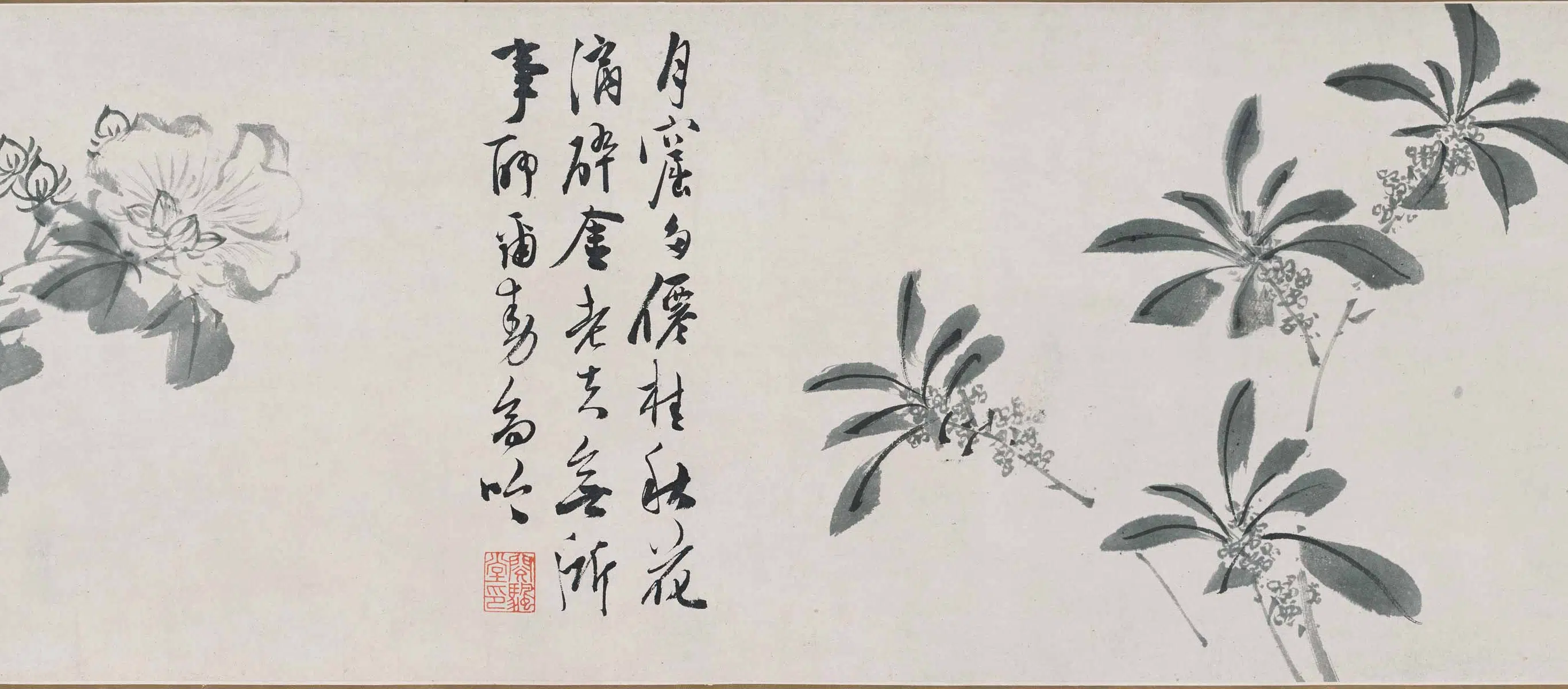 明朝【陈淳(道复)】《墨花十二种图卷》 第5张 明朝【陈淳(道复)】《墨花十二种图卷》 第5张