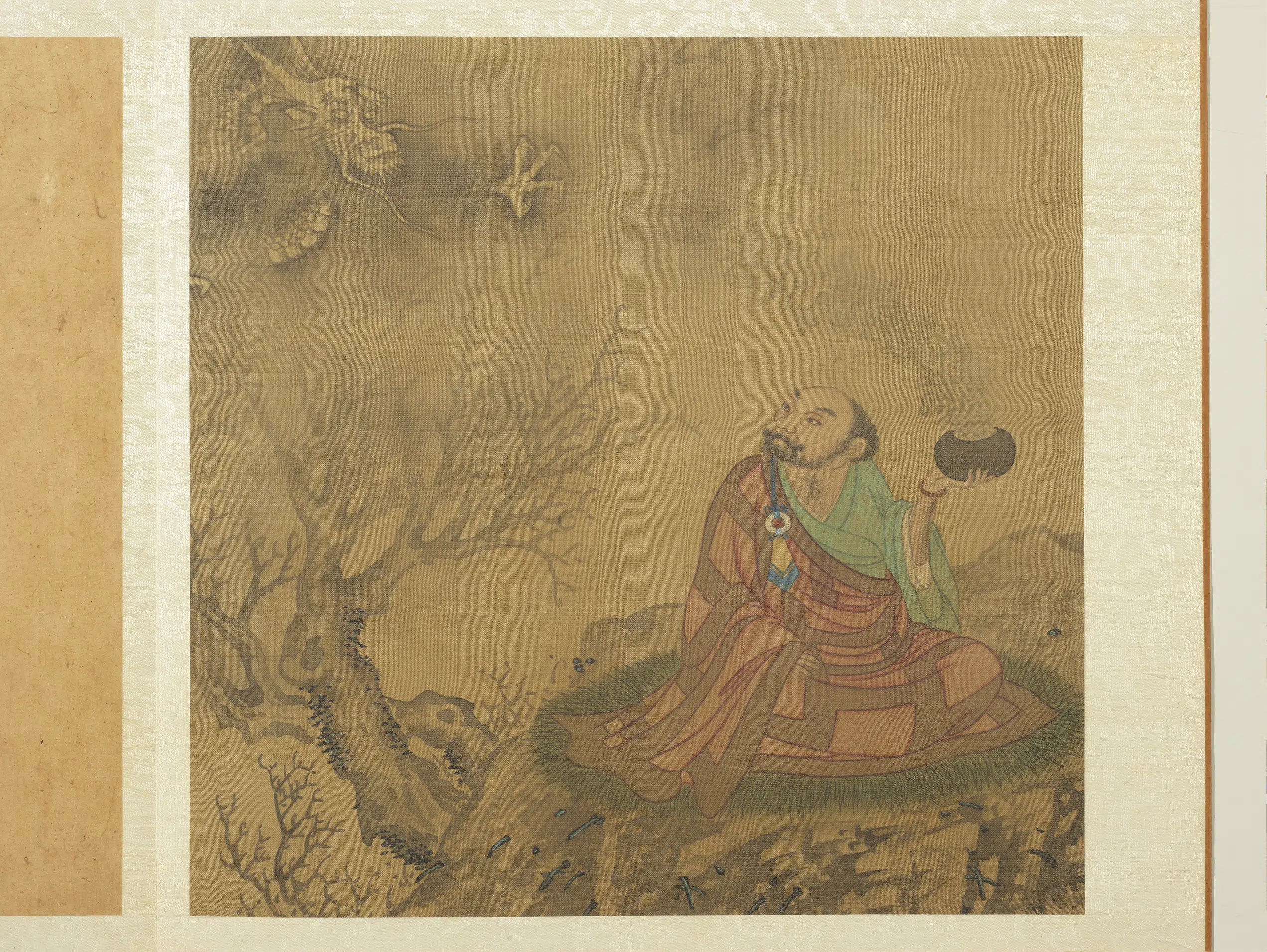 宋代《宋人十六应真像册-应真像（十二）》
