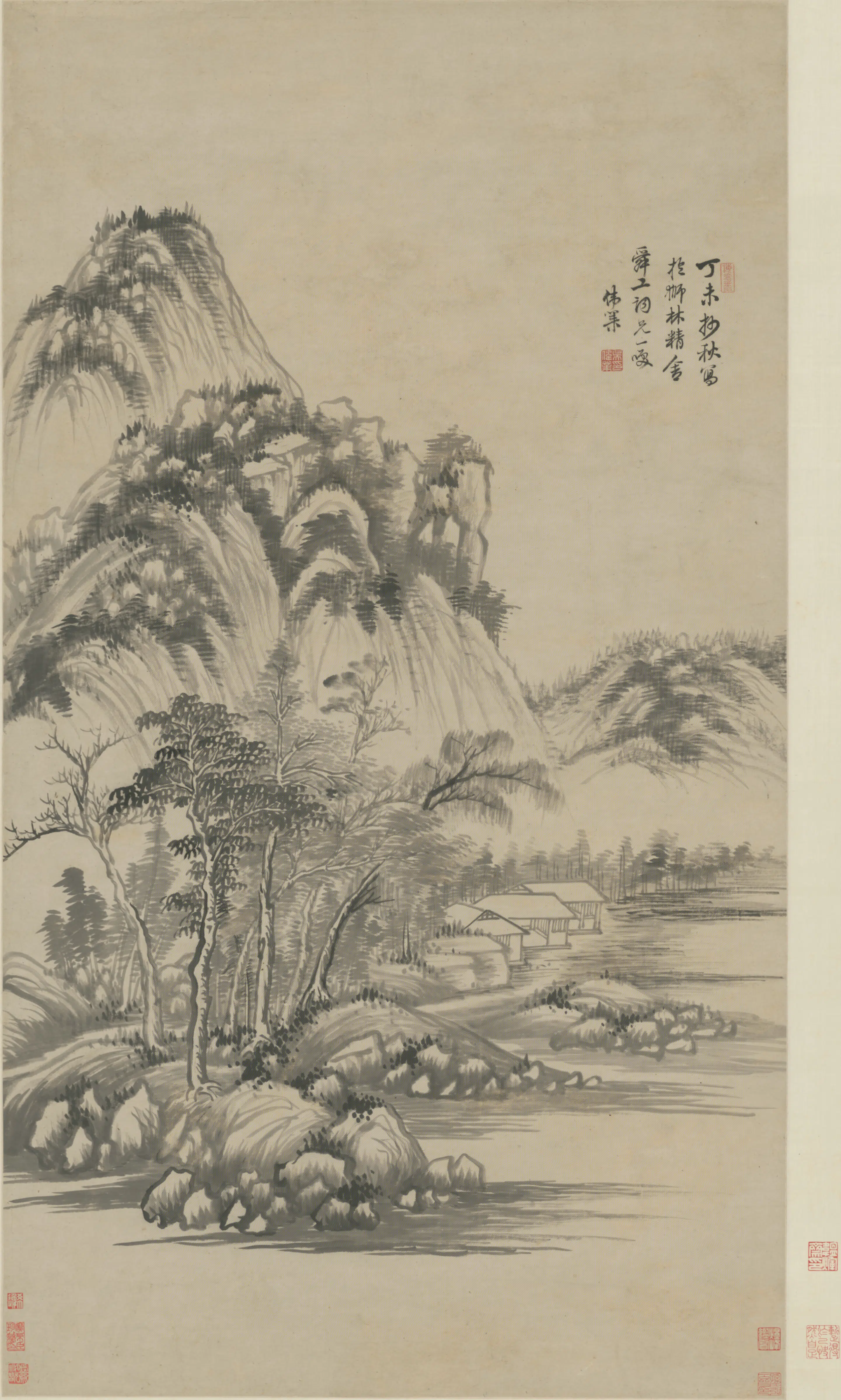 清代【吴伟业】《山水轴》