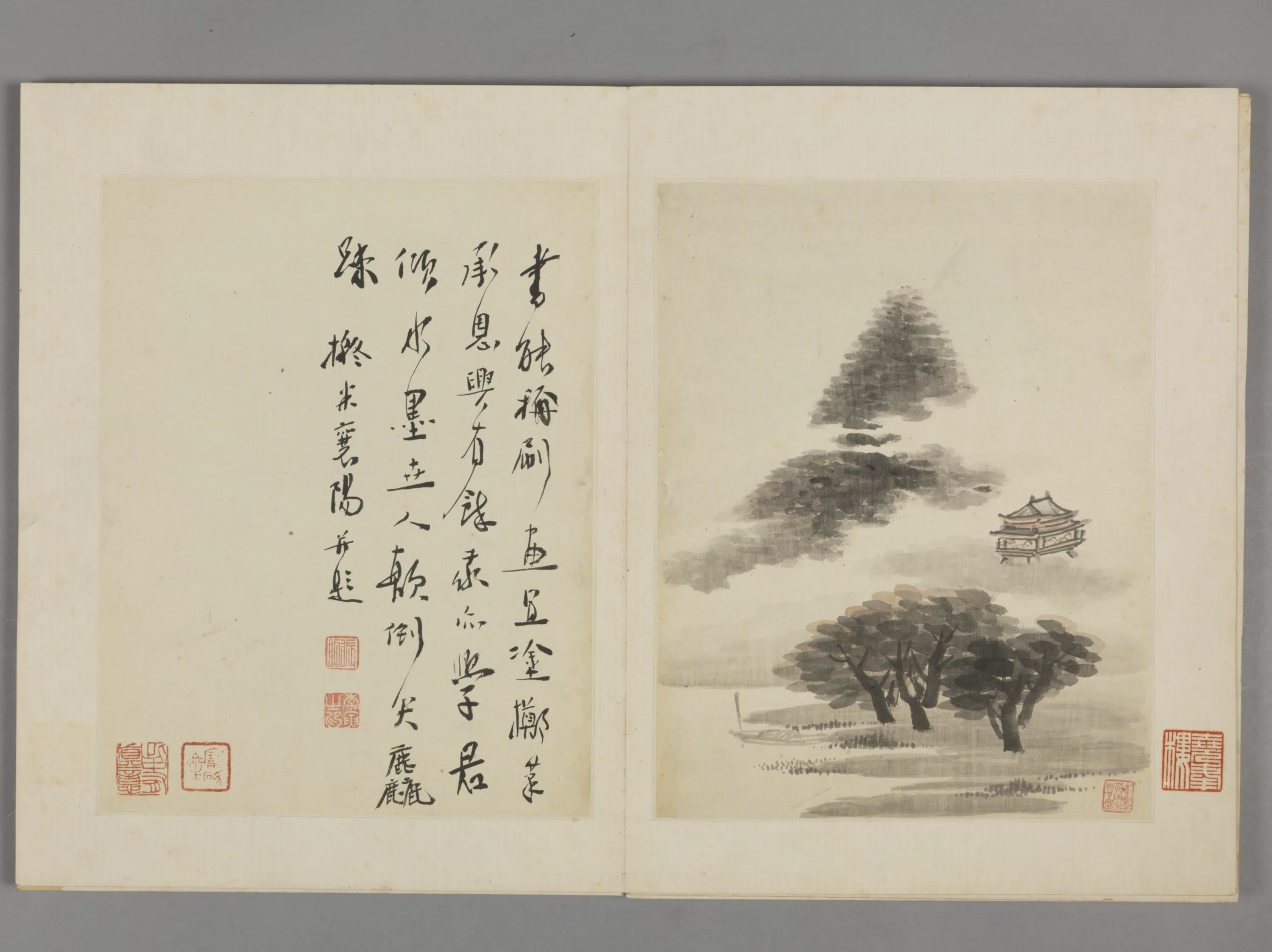 清代【李寅】《仿古山水册（8开）》 第6张