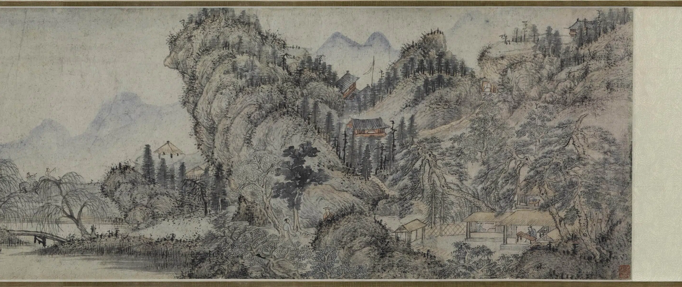明朝【姜贞吉】《山静日长图卷》 第5张