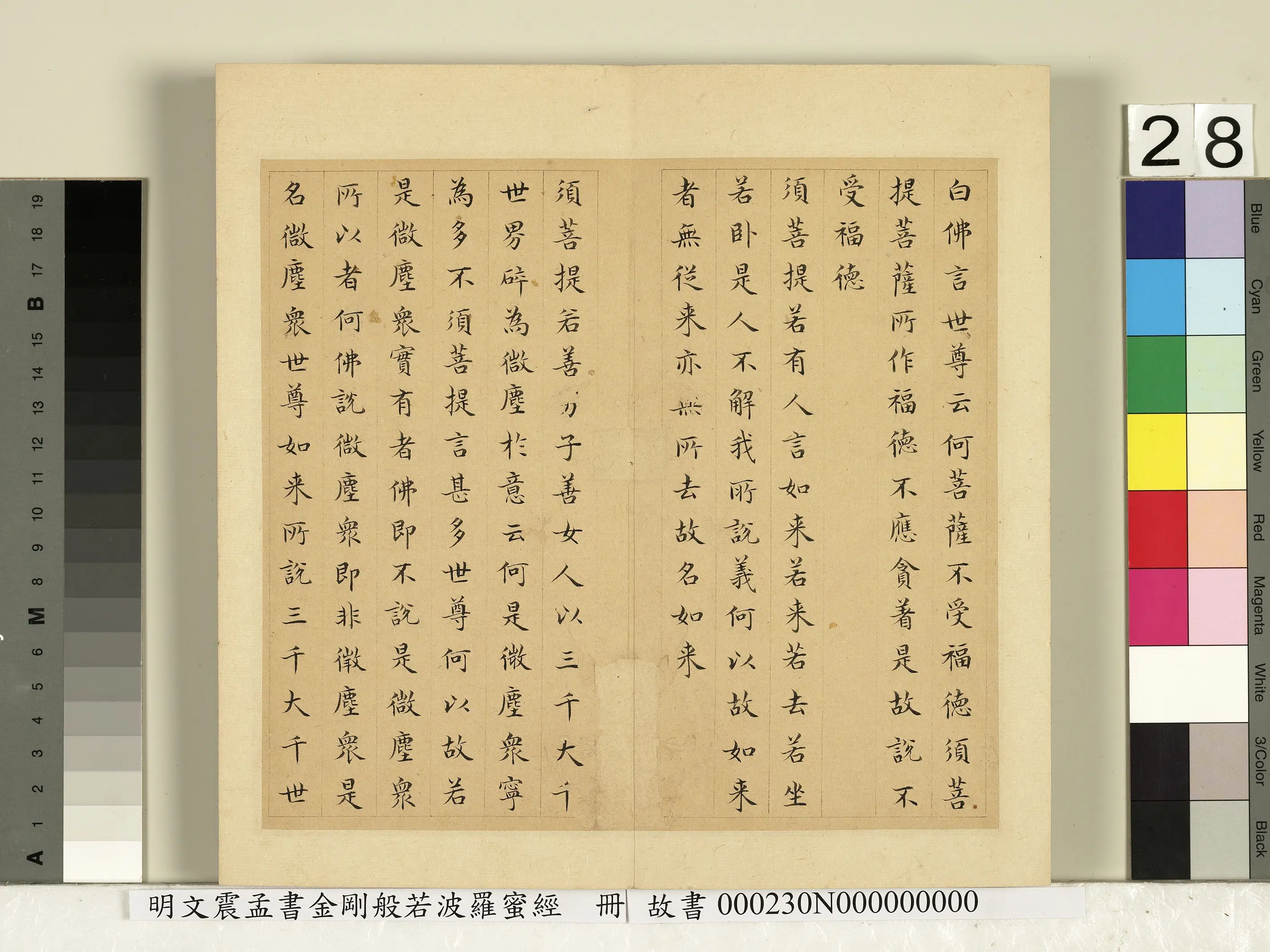 明朝【文震孟】《书金刚般若波罗蜜经册》 第21张