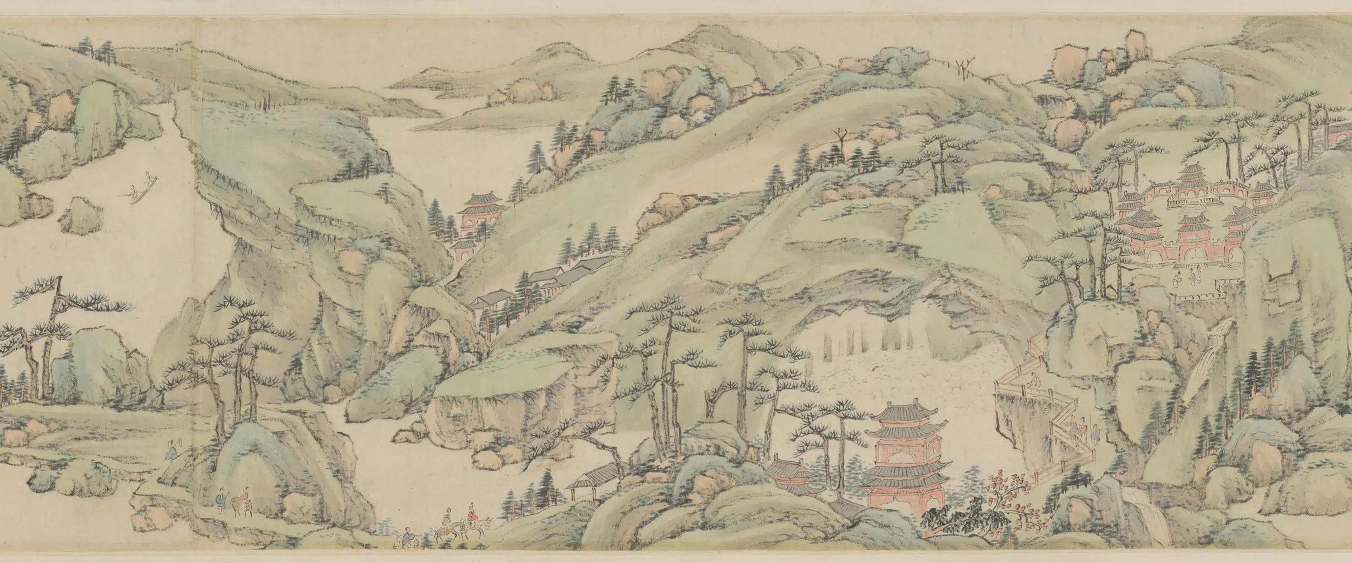 清代【萧云从】《仿古山水图屏》 第14张