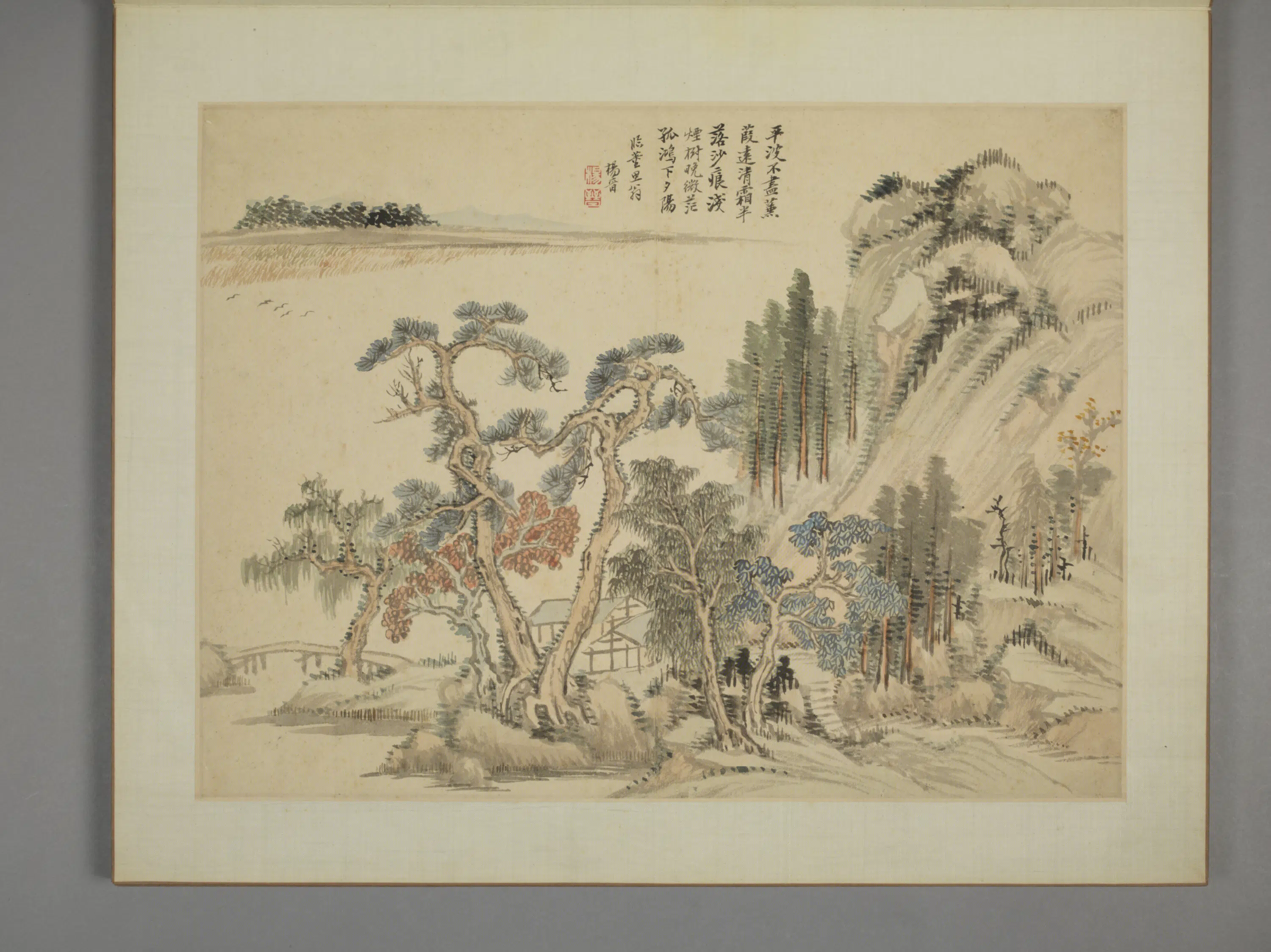 清代【杨晋】《仿古山水册(8开)》 第3张 清代【杨晋】《仿古山水册(8开)》 第3张