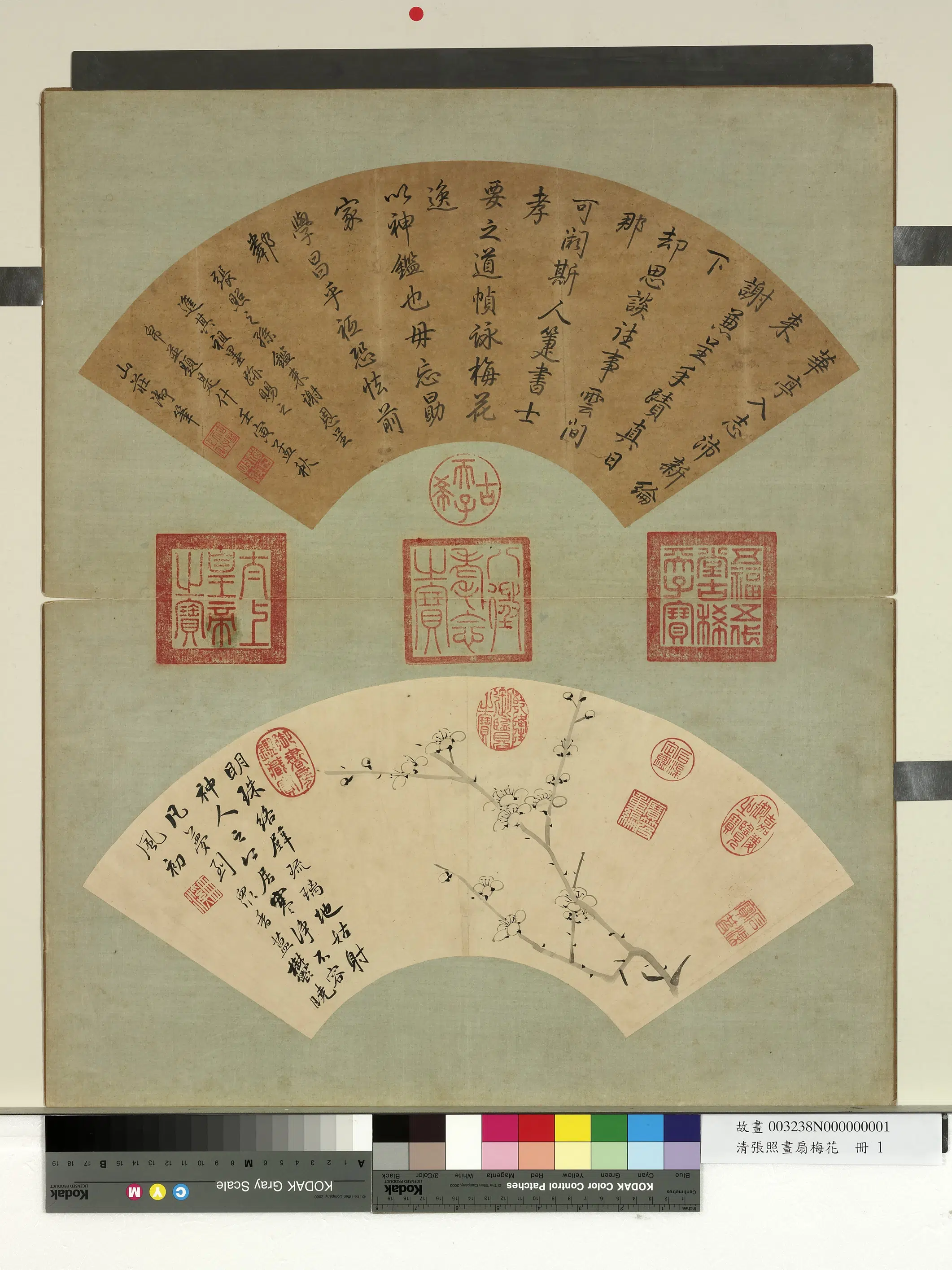 清代【张照】《画扇梅花册》
