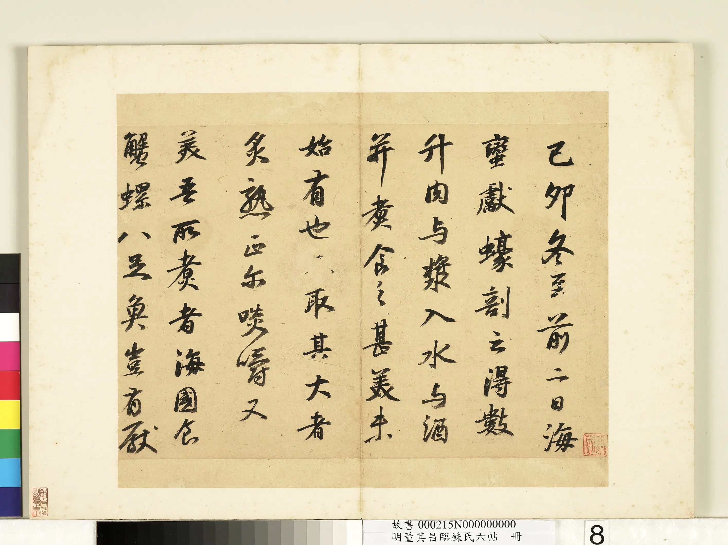 明代【董其昌】《临苏氏六帖册》 第11张 明代【董其昌】《临苏氏六帖册》 第11张