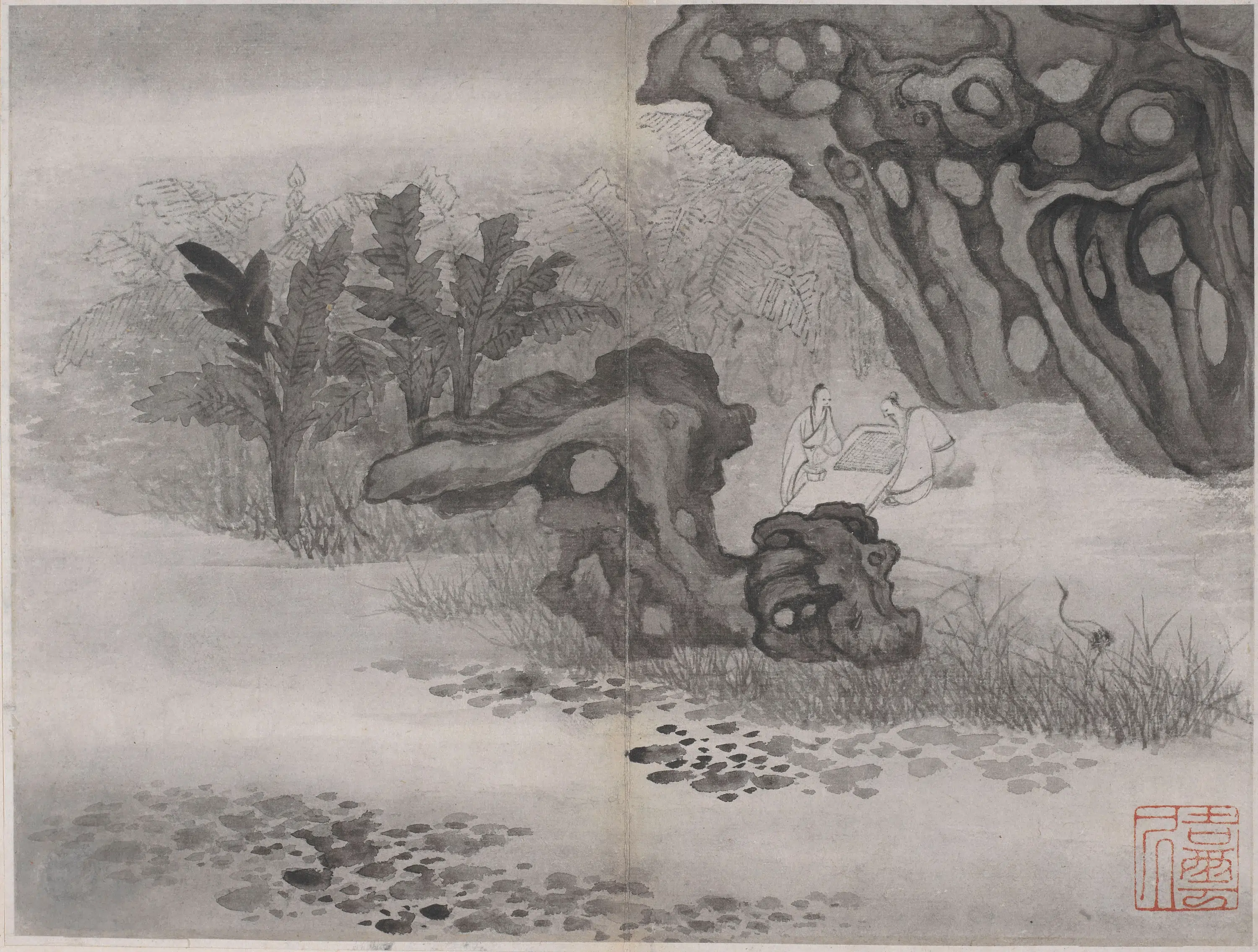 明代【丁云鹏】《山水册》 第14张