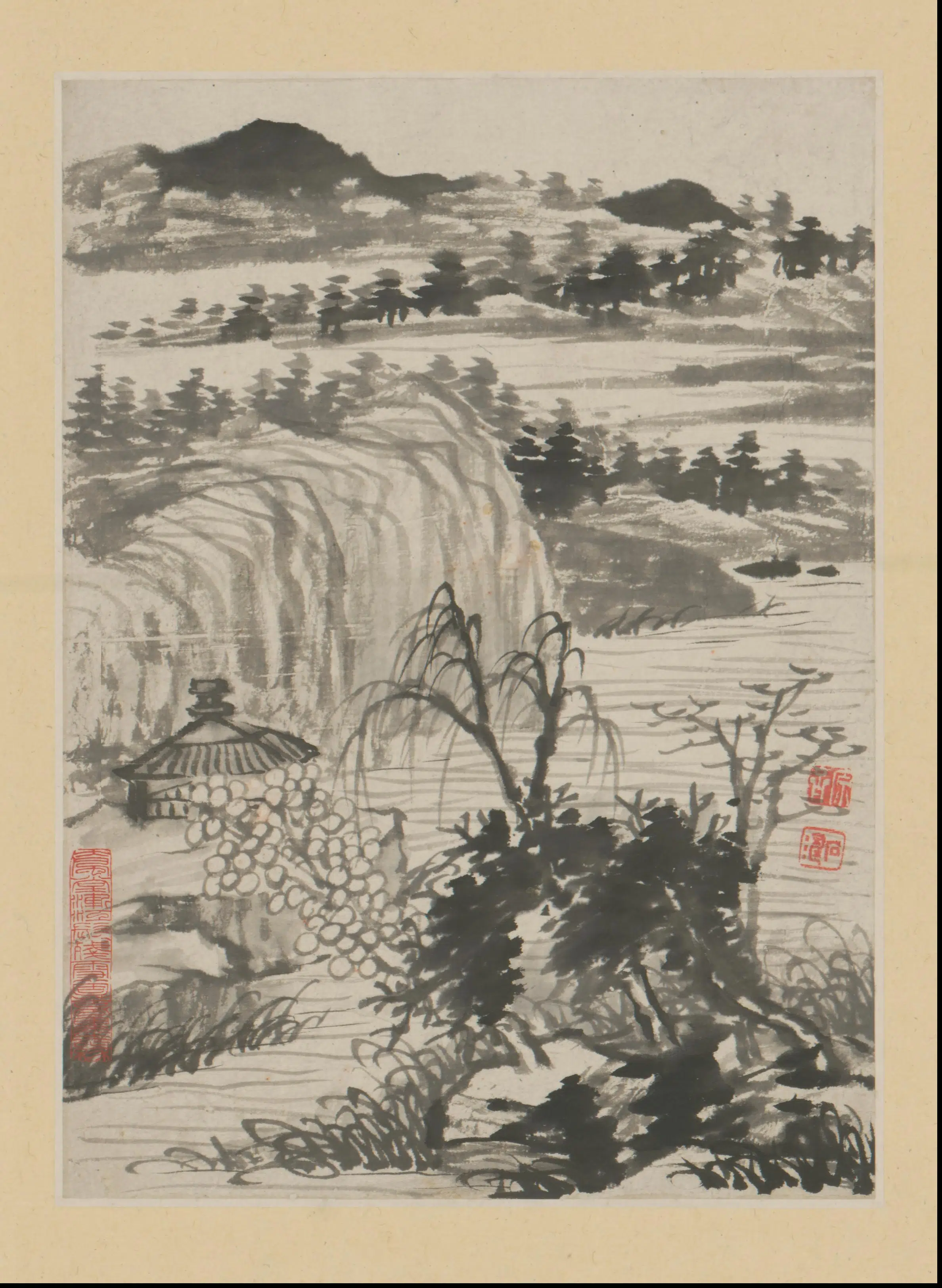 清代【石涛】《金山龙游寺诗意册（13开）》 第11张