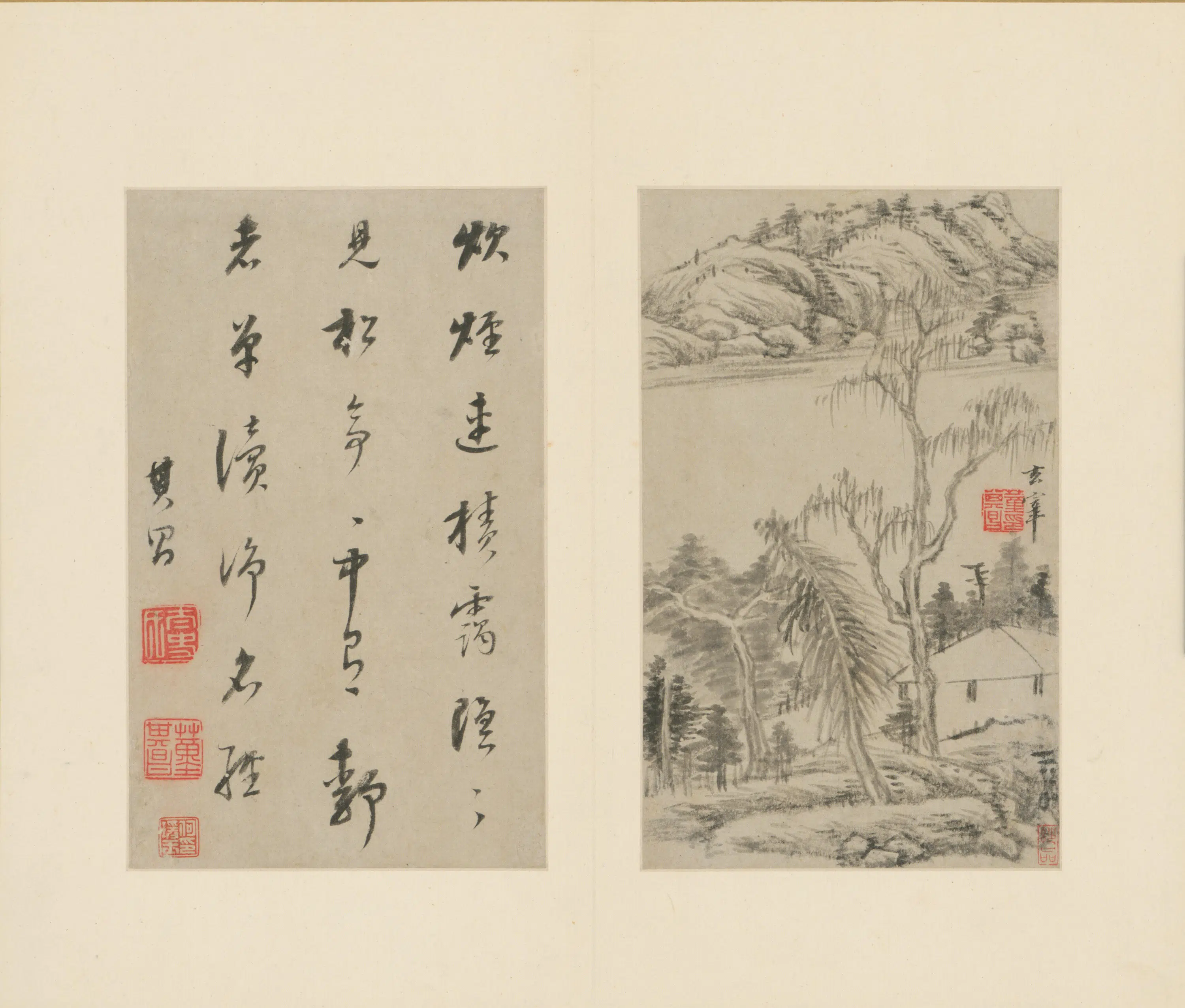 明朝【董其昌】《山水画册（10开）》 第2张