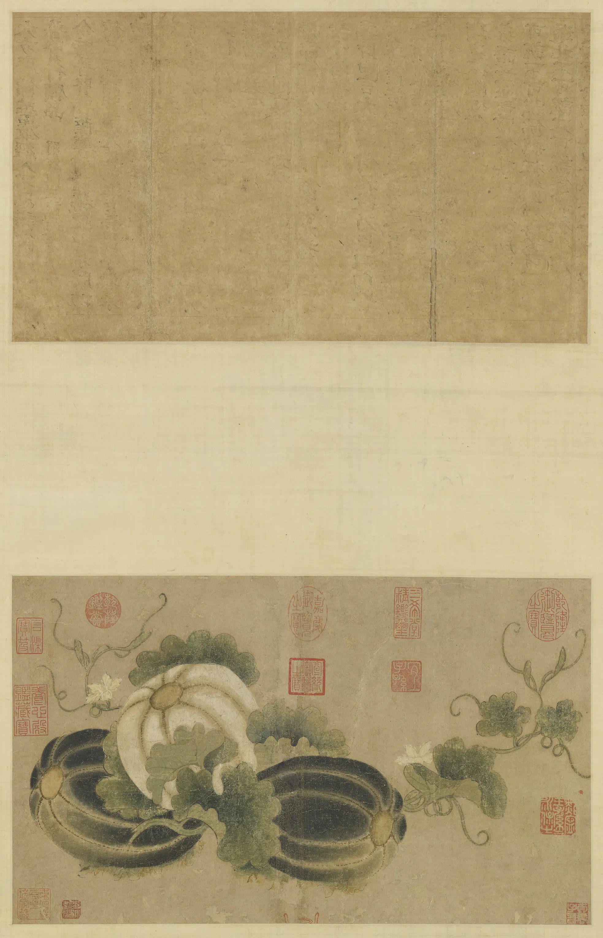 宋代《宋人秋瓜图轴》