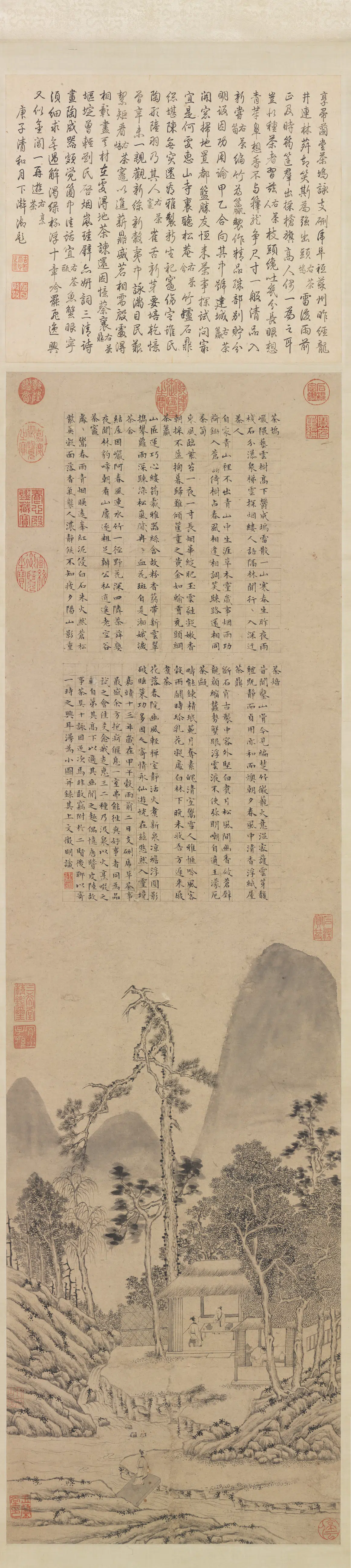 明朝【文征明徵明】《茶事图轴》