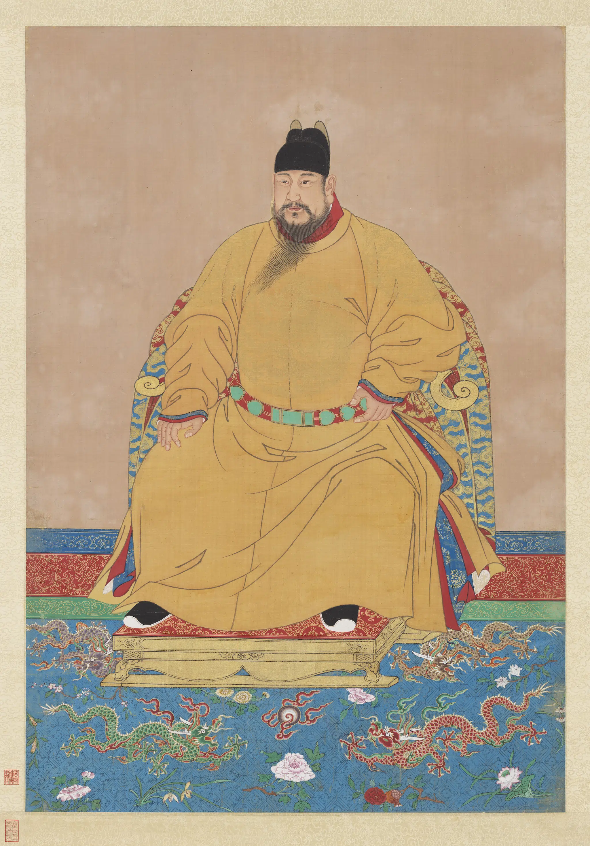 明朝《明仁宗坐像图轴》