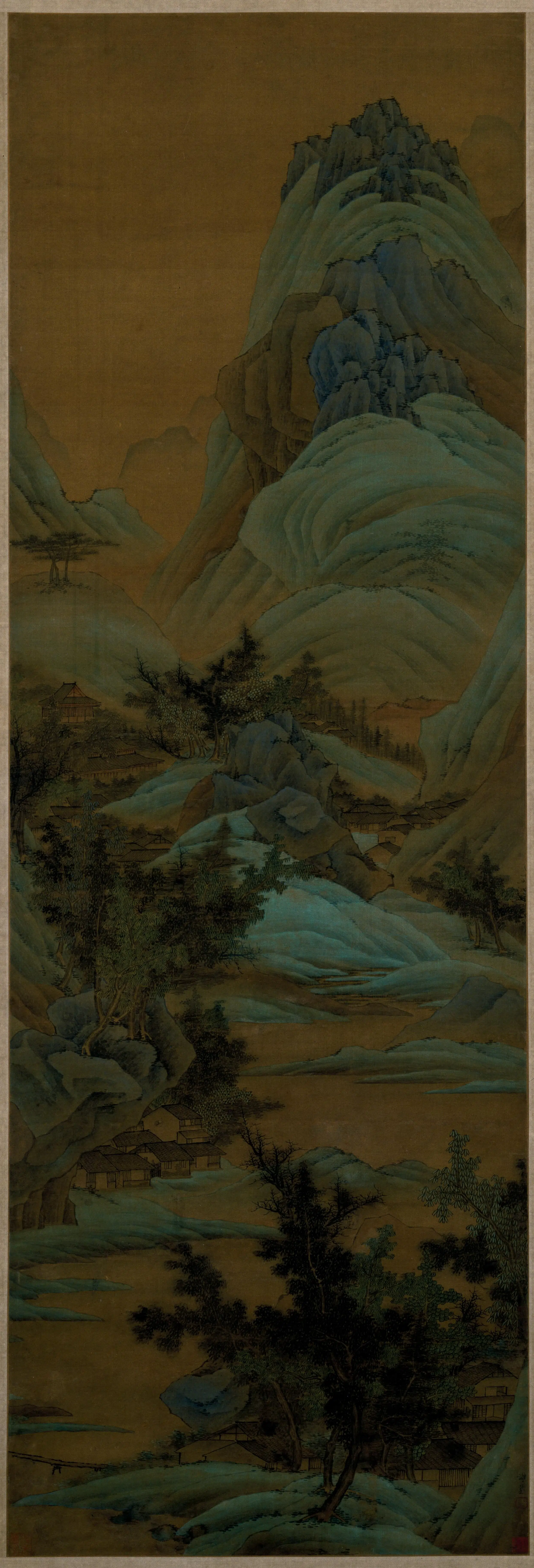 清代【谢荪】《青绿山水图》