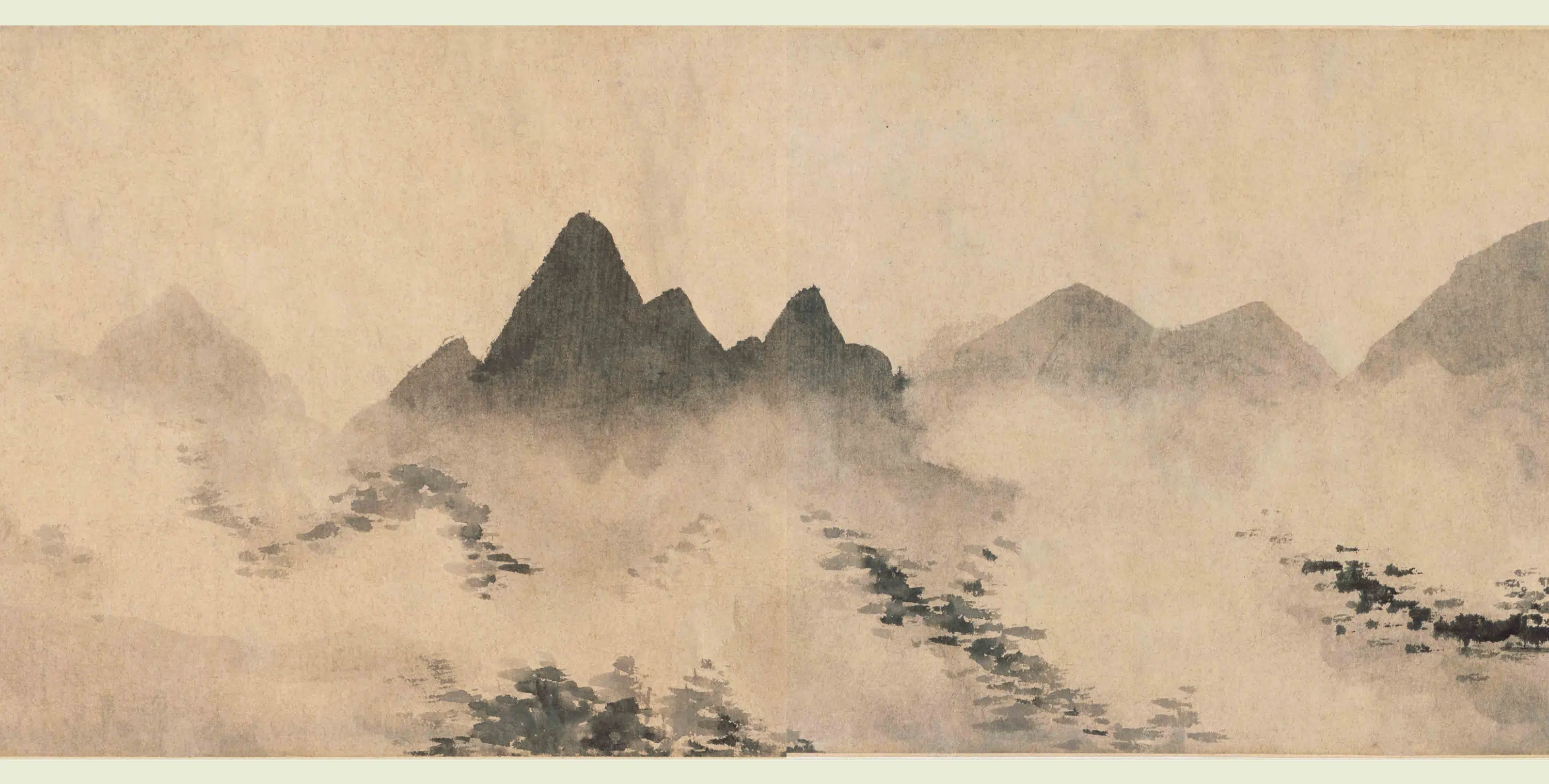 明朝【沈周】《仿小米云山图卷》 第3张 明朝【沈周】《仿小米云山图卷》 第3张