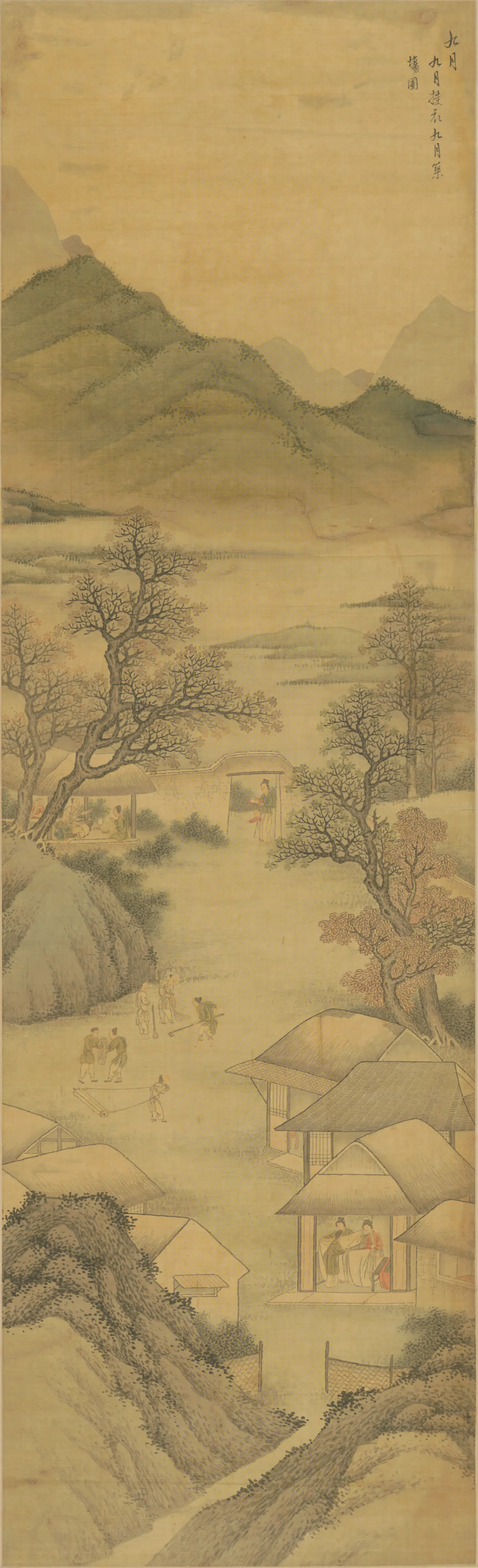 清代【王槩(概)】《豳风图屏(12开)》 第12张 清代【王槩(概)】《豳风图屏(12开)》 第12张