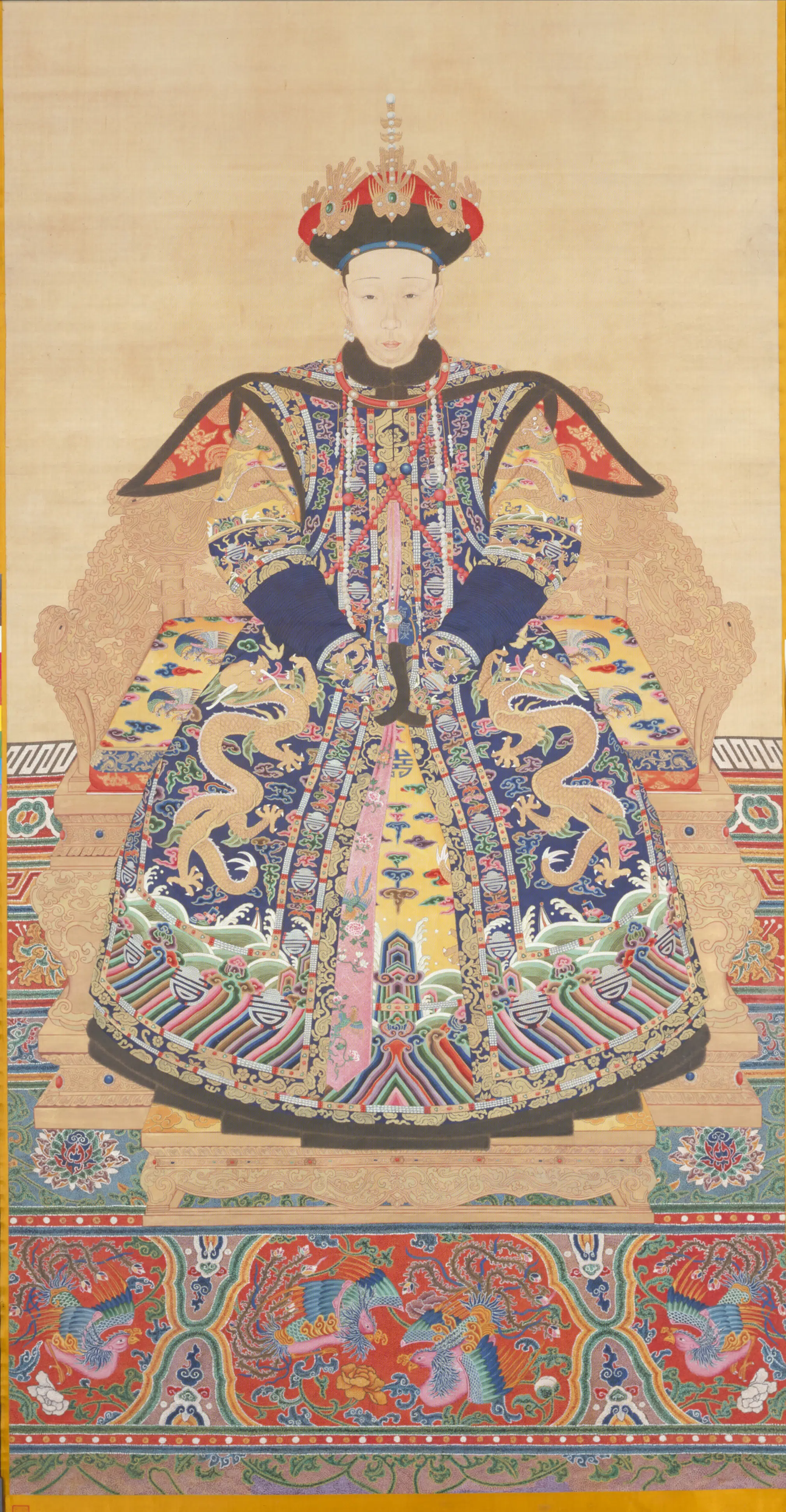 清代【清人】《画孝仪纯皇后朝服像轴-2》 第1张