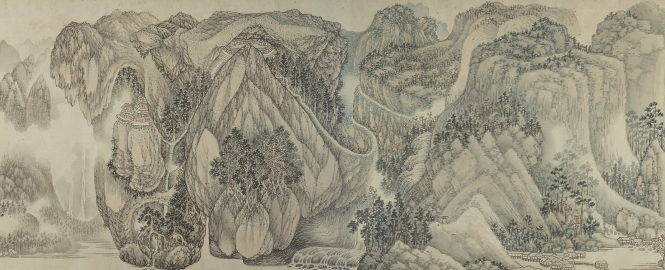 明朝【吴彬】《山阴道上图卷》 第5张 明朝【吴彬】《山阴道上图卷》 第5张