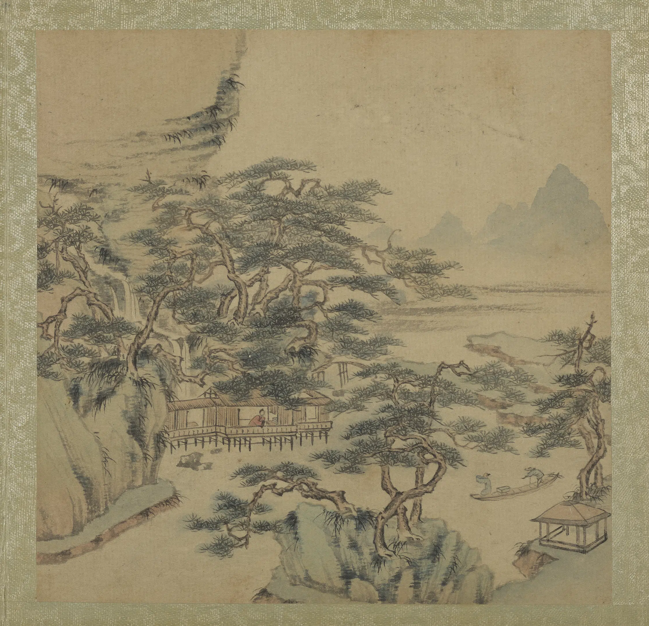 清代【王翚】《拟古山水画册》 第5张 清代【王翚】《拟古山水画册》 第5张