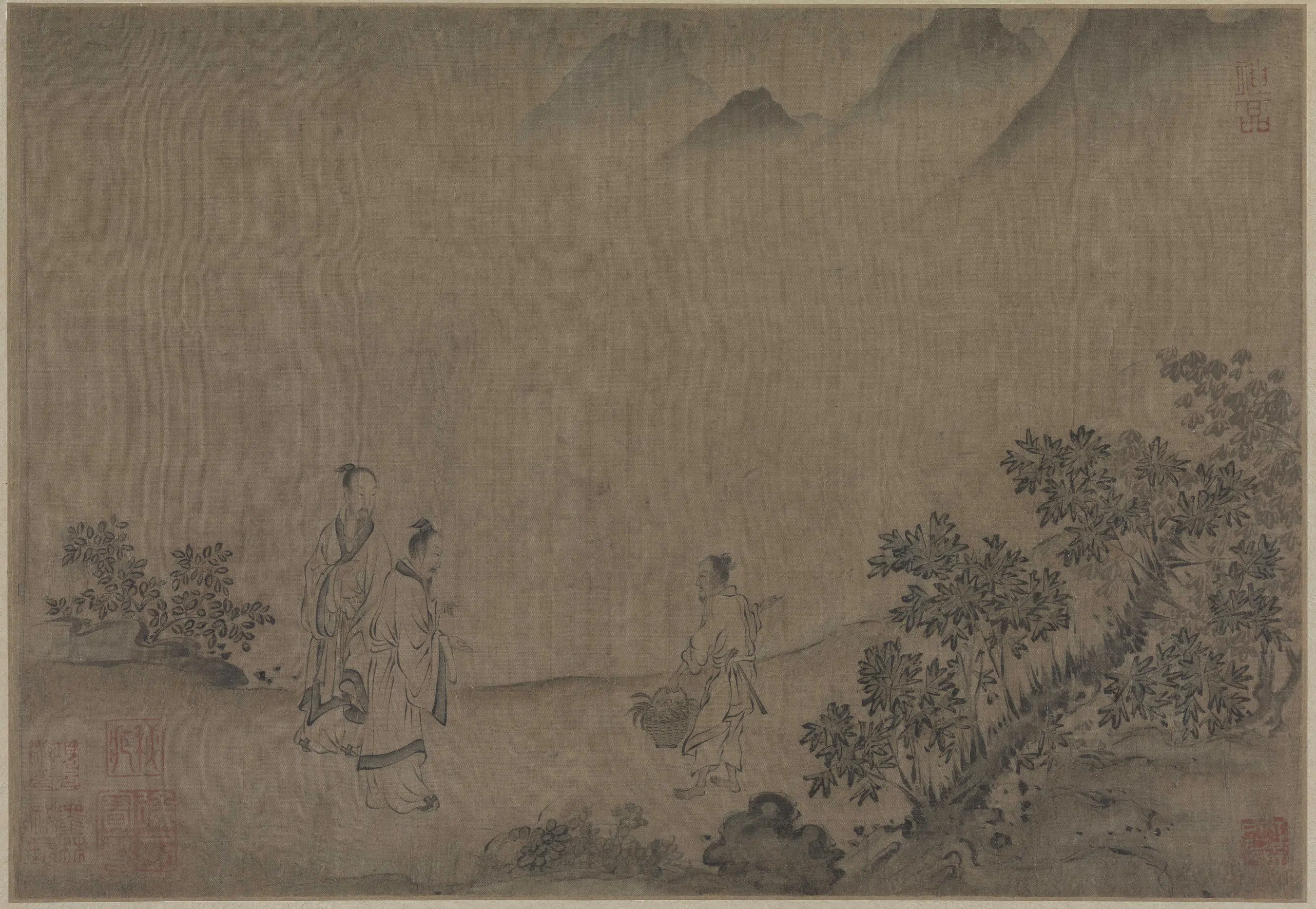 宋代【马和之】《画赵构书唐风册(12开)》 第3张 宋代【马和之】《画赵构书唐风册(12开)》 第3张