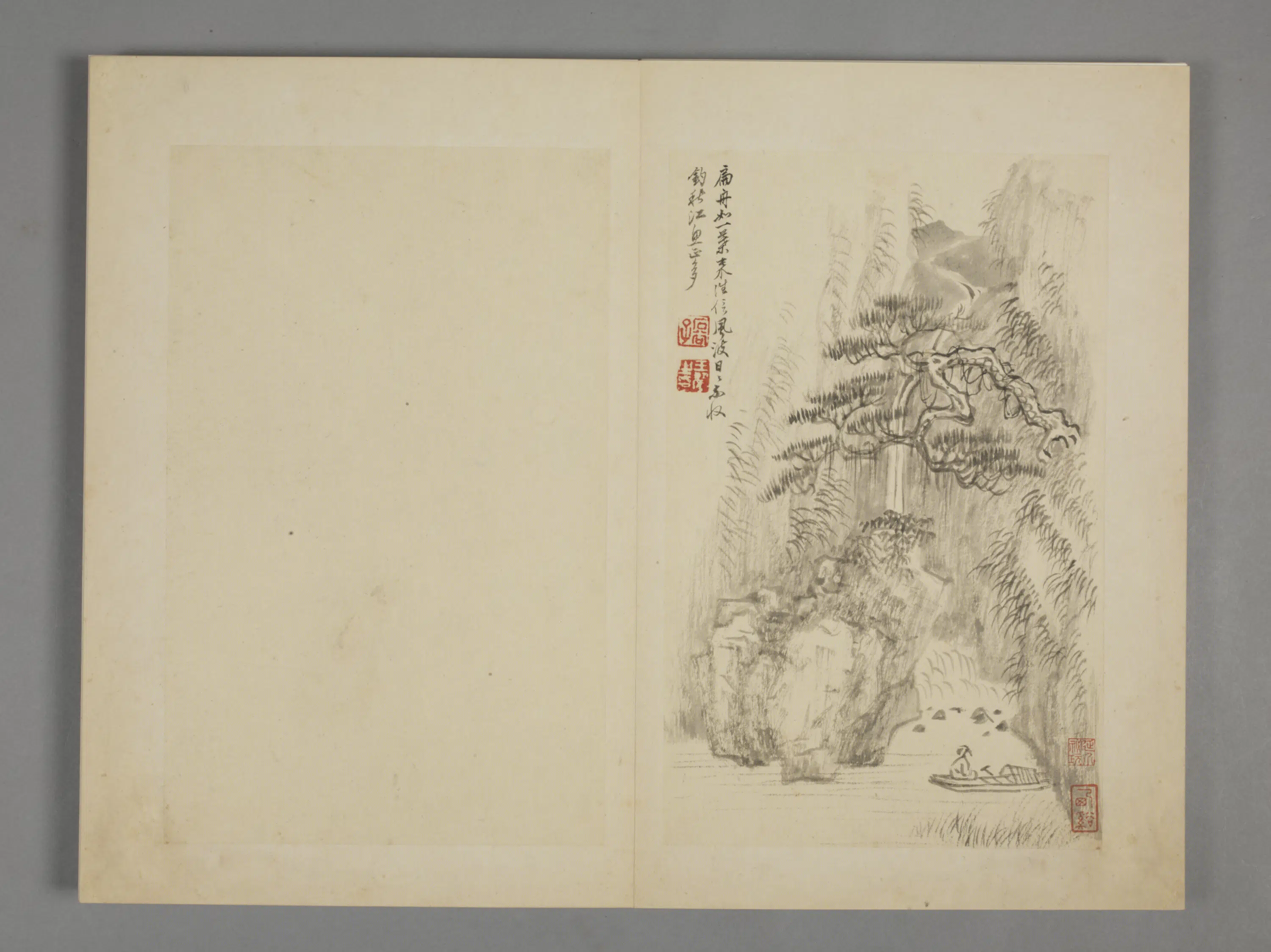 清代【王翚】《仿古山水册(9开)》 第5张 清代【王翚】《仿古山水册(9开)》 第5张