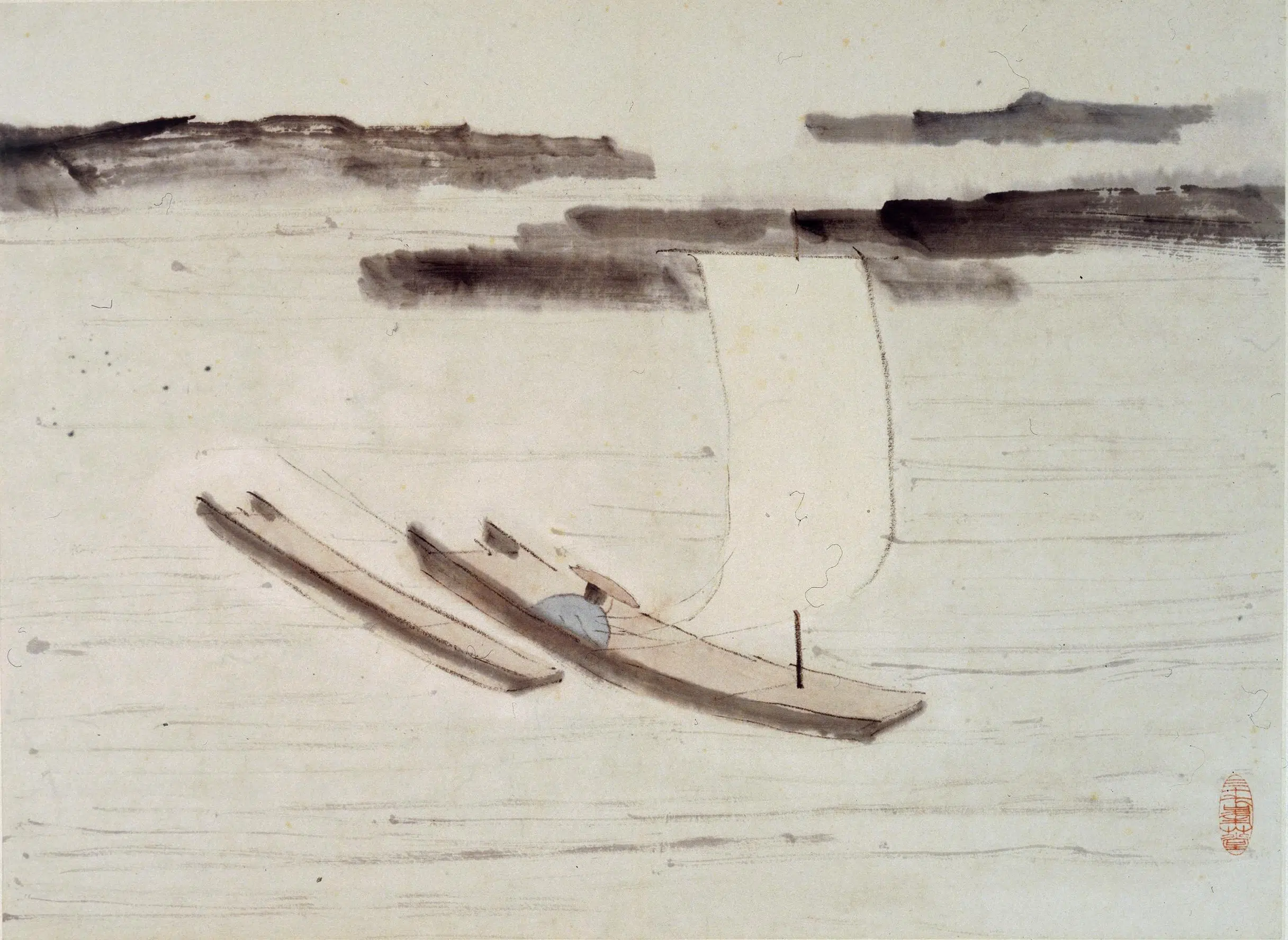 清代【虚谷】《山水册-1》 第11张 清代【虚谷】《山水册-1》 第11张