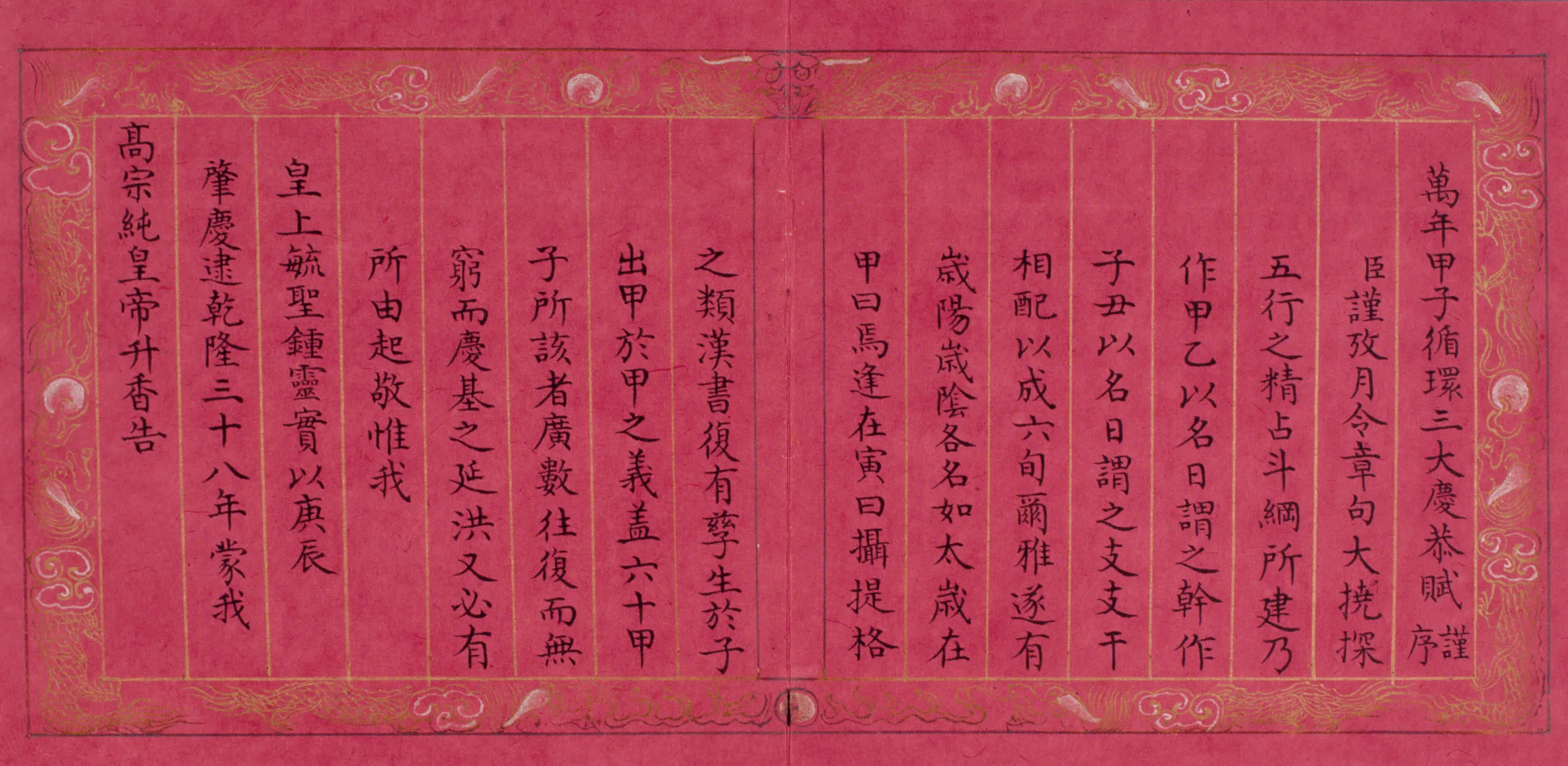 清代【张师诚】《书万年甲子循环三大庆赋册》 第1张