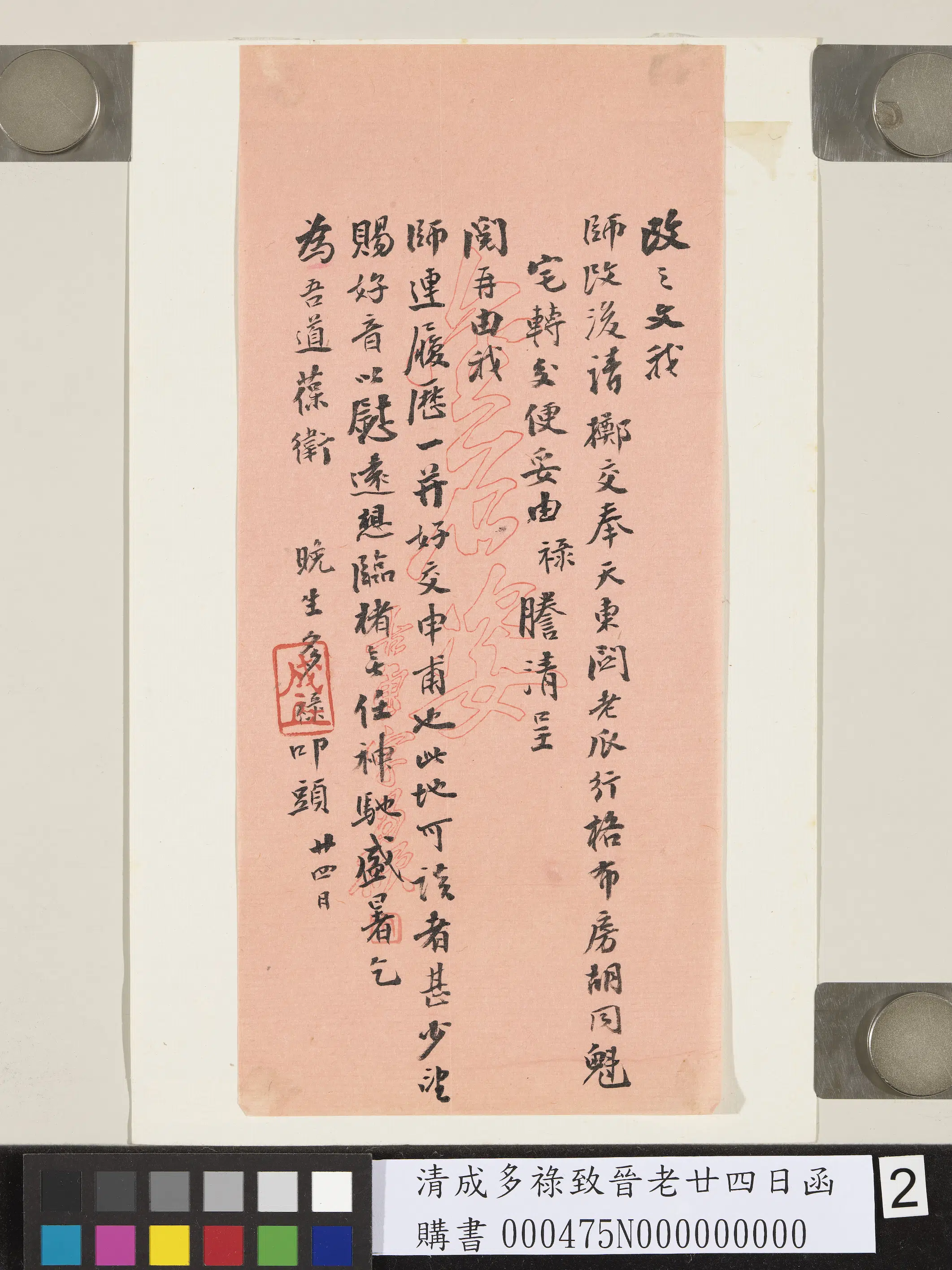 清代【成多禄】《致晋老廿四日函》 第2张
