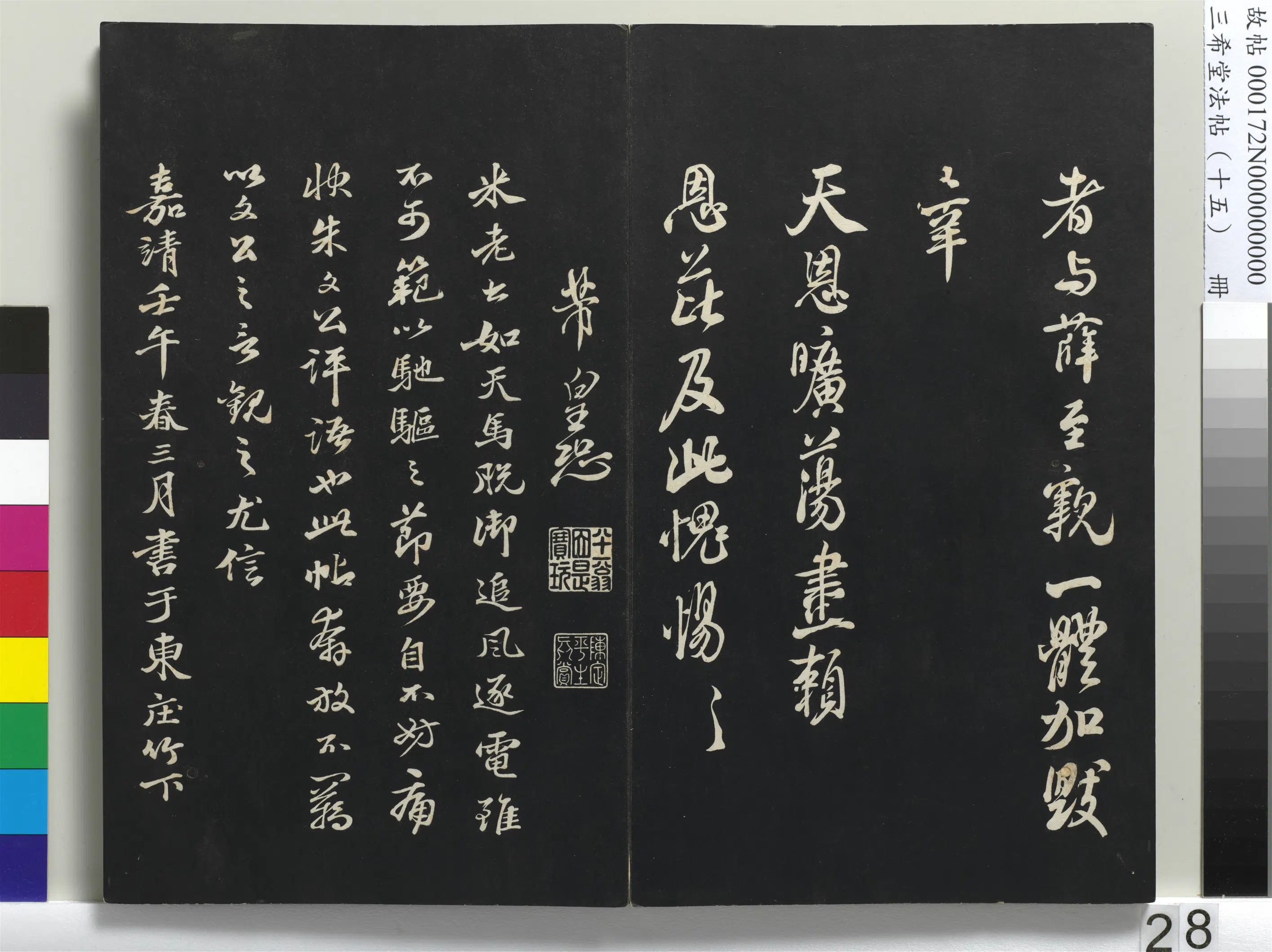 北宋【米芾】《三希堂法帖（十五）册-宋米芾书捕蝗帖-1》 第3张