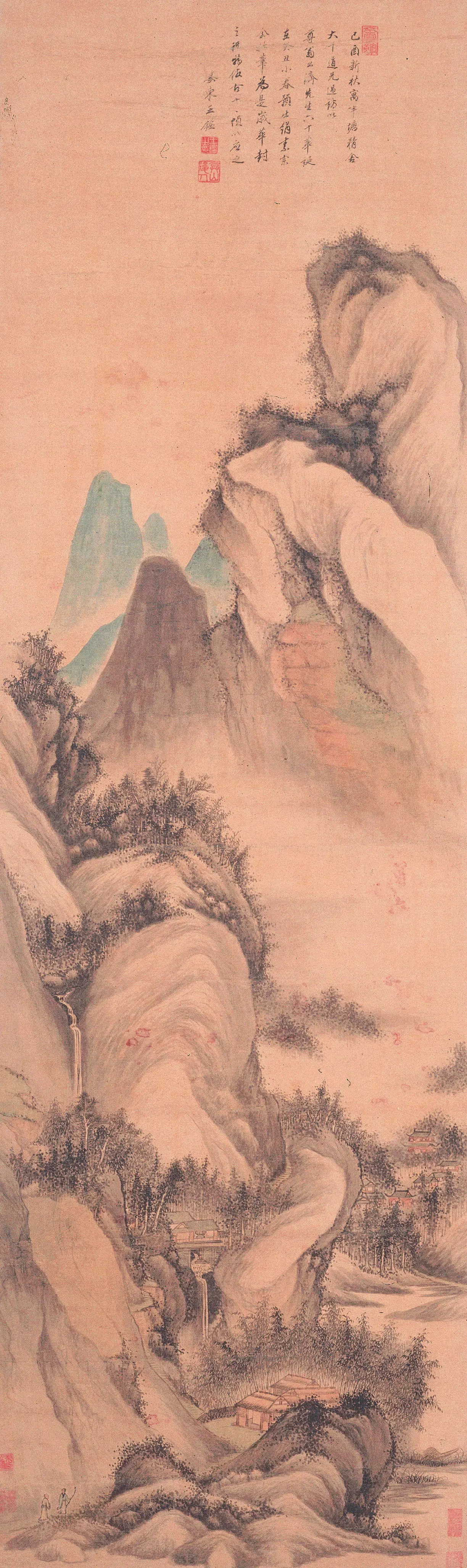 清代【王鉴】《仿古山水屏》 第5张 清代【王鉴】《仿古山水屏》 第5张