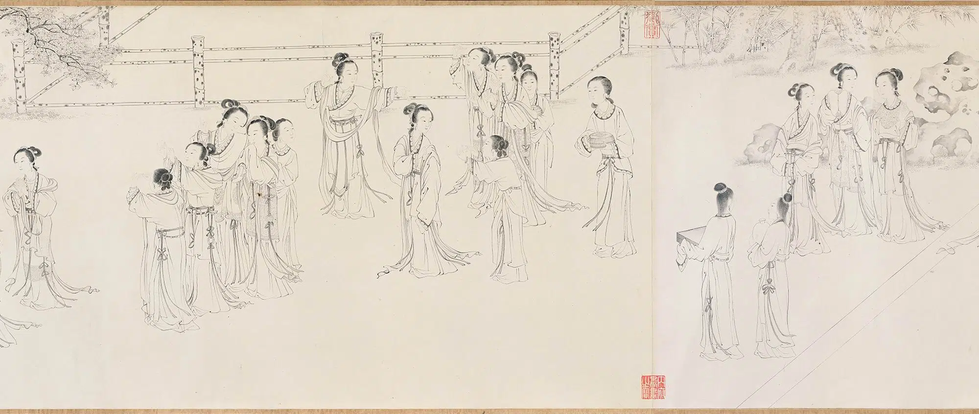 清代【丁观鹏】《乞巧图卷》 第2张