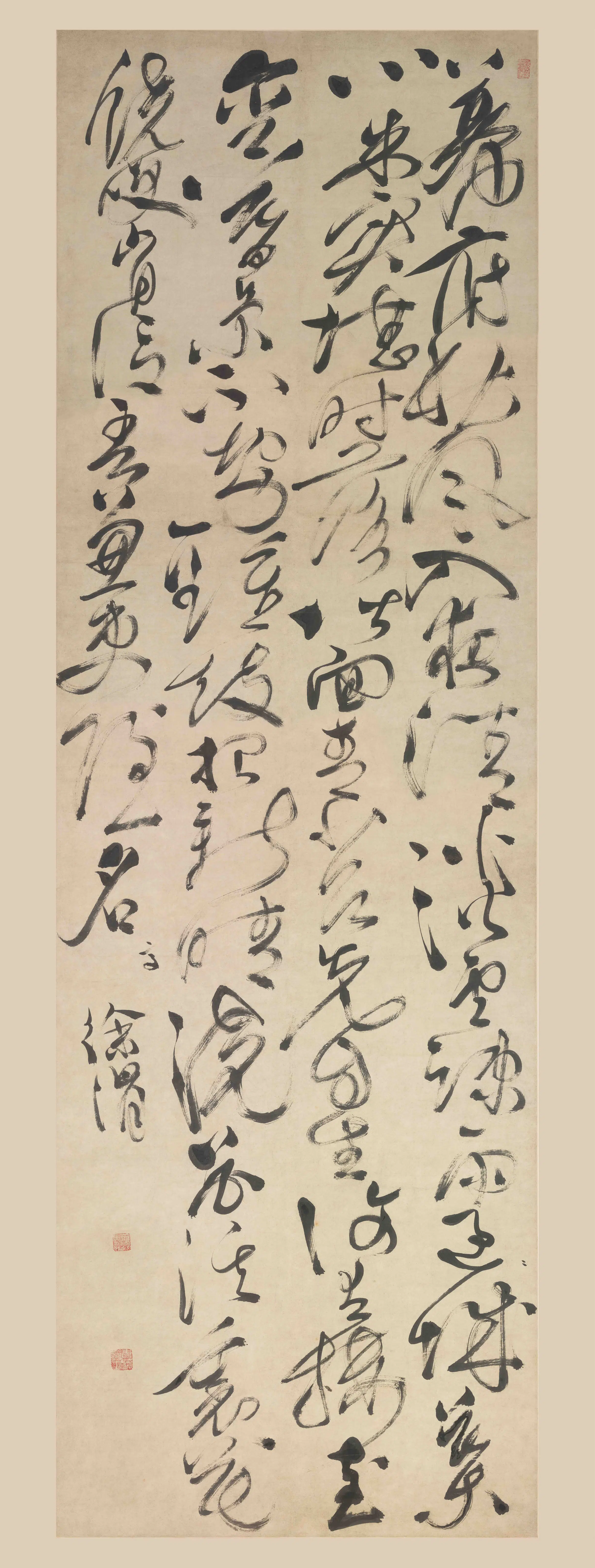 明朝【徐渭】《草书诗轴》
