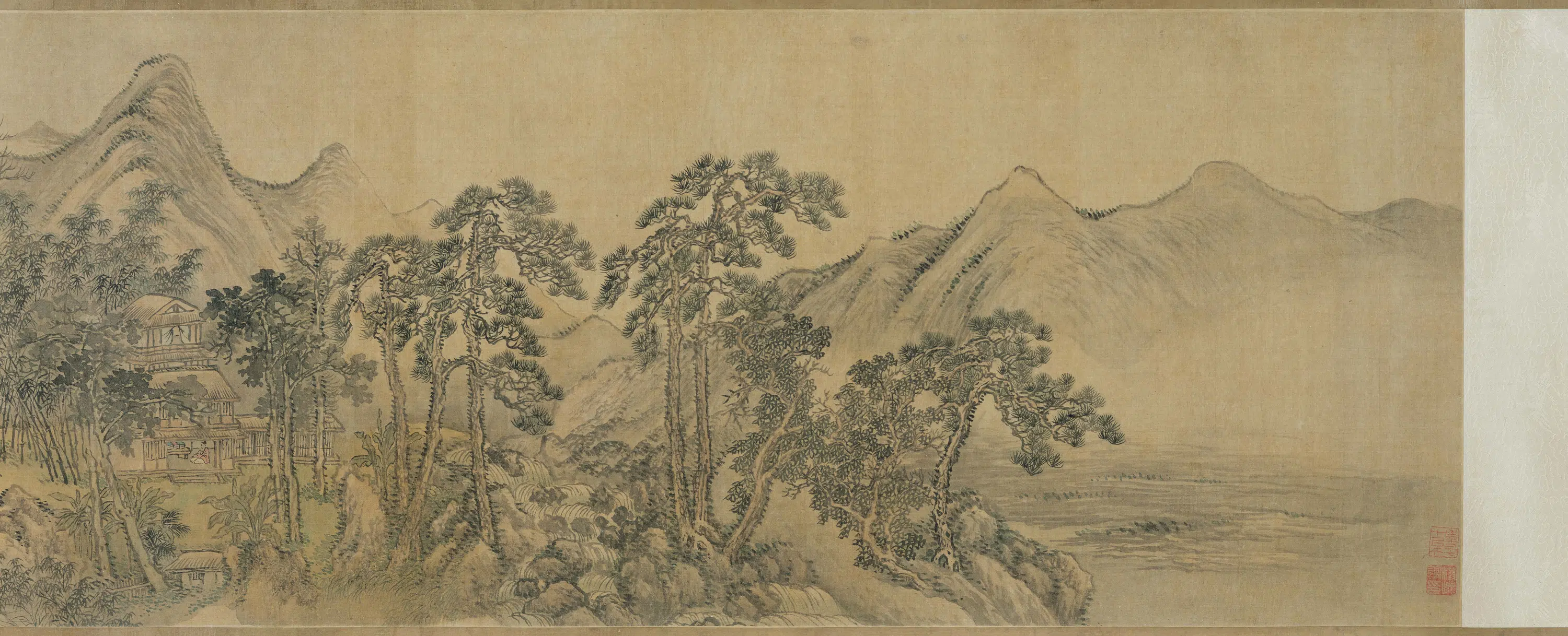 清代【王翚】《松山书屋图卷》