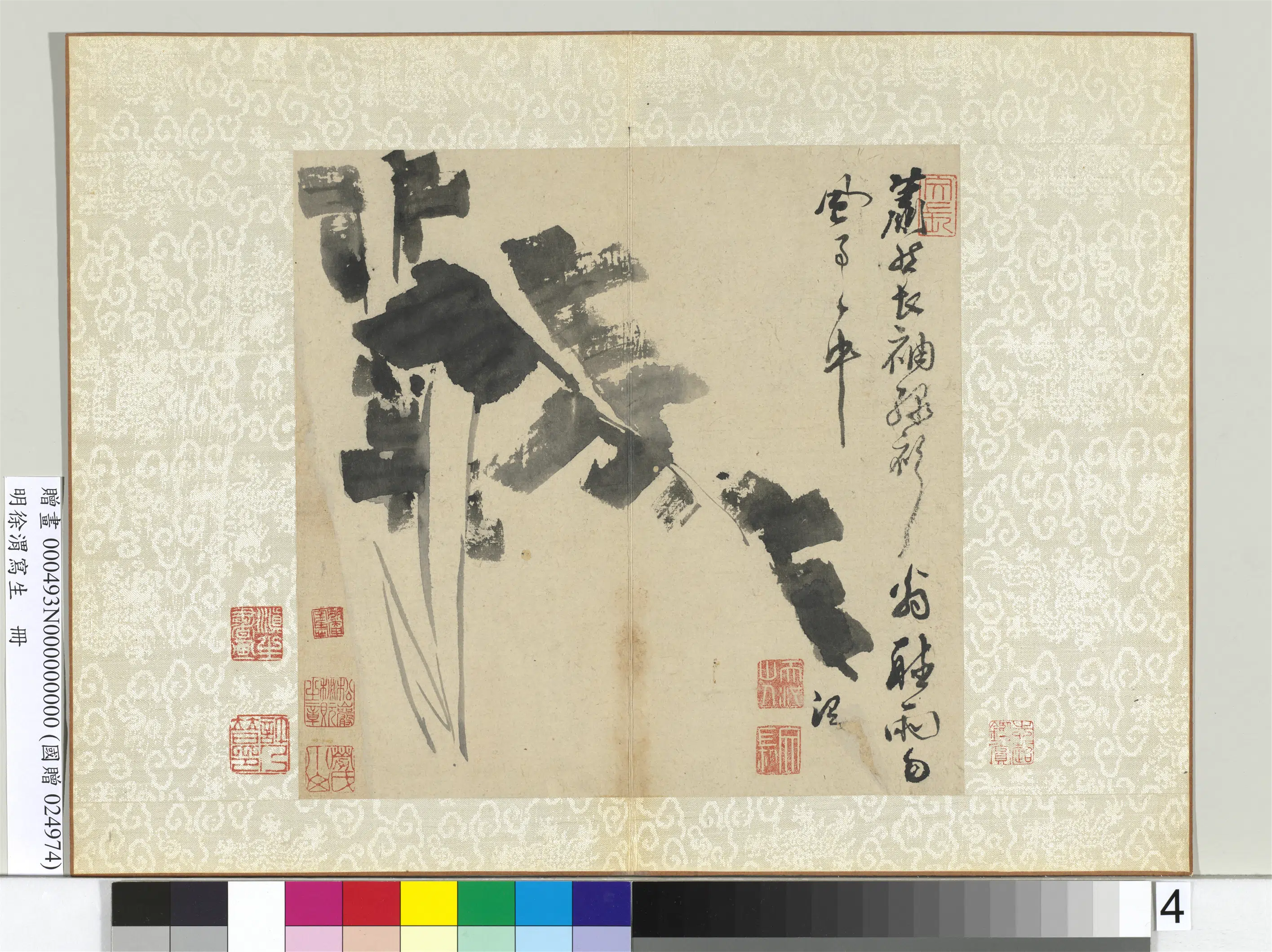 明朝【徐渭】《写生册-水墨画芭蕉》